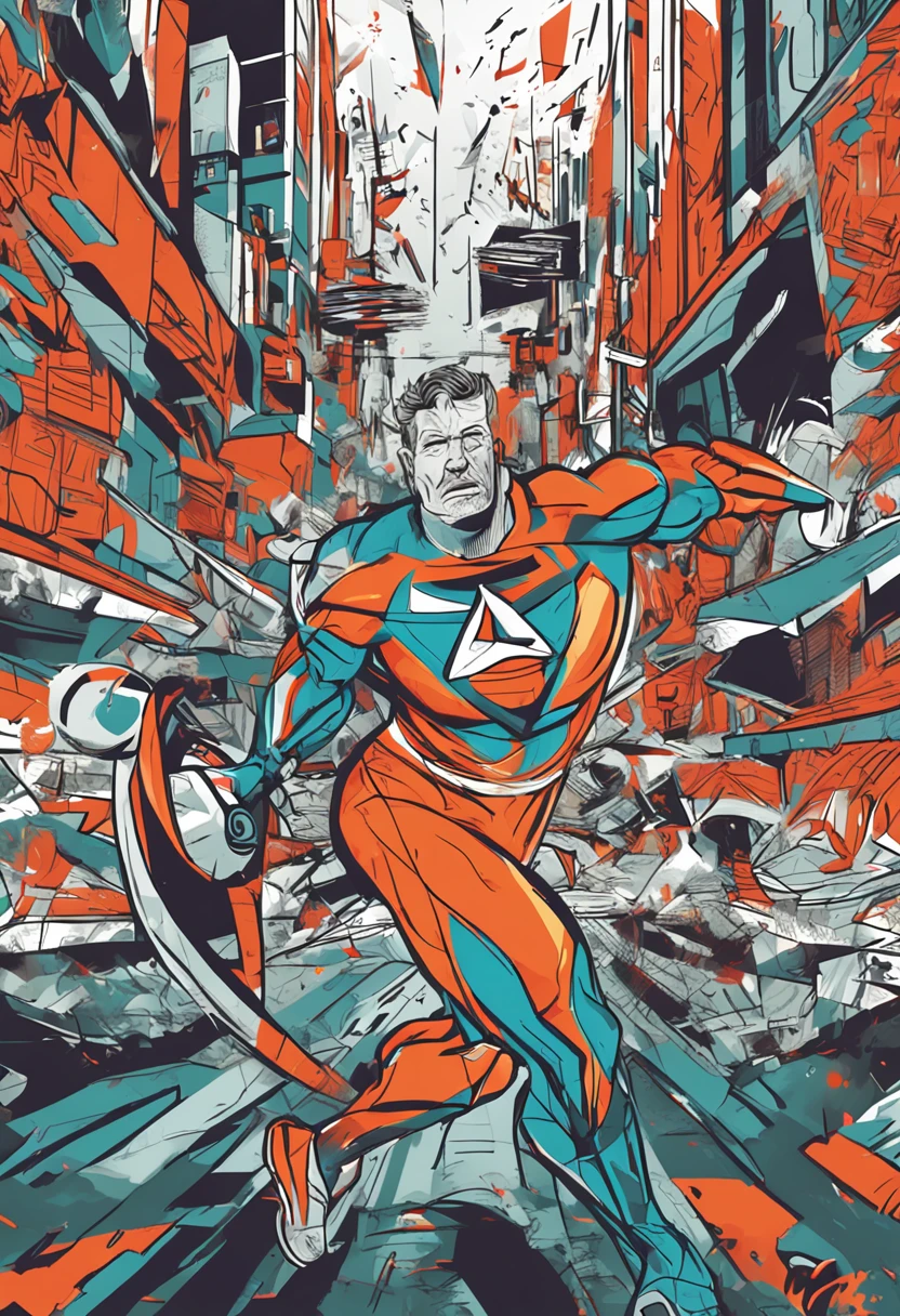 (melhor qualidade,mestre,obra-prima),(Dynamic sports background,vibrante,cheio de energia),cores vibrantes,Athletic characters on the move,expression of strength and skill,background that conveys dynamism and emotion