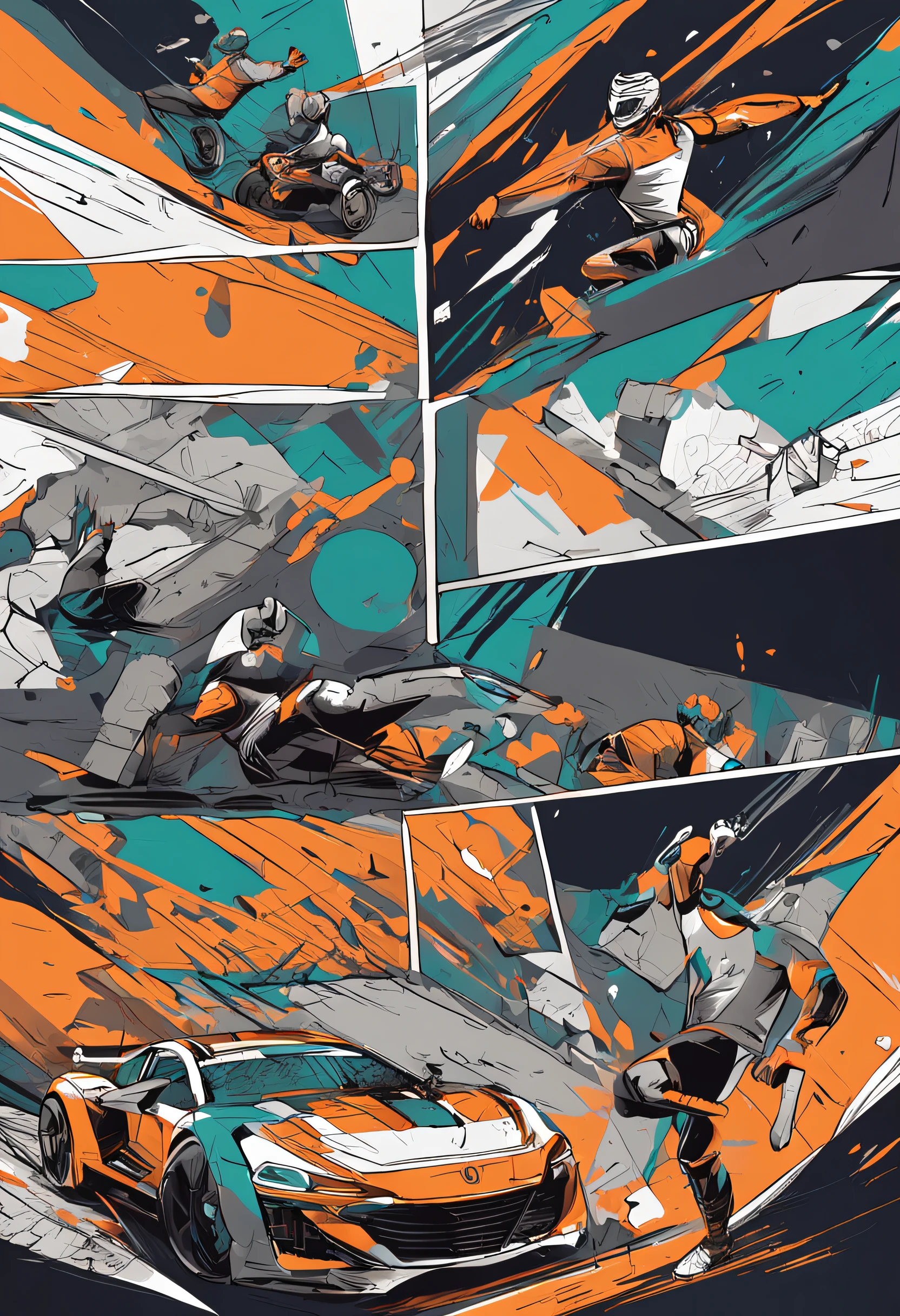 (melhor qualidade,mestre,obra-prima),(Dynamic sports background,vibrante,cheio de energia),cores vibrantes,Athletic characters on the move,expression of strength and skill,background that conveys dynamism and emotion