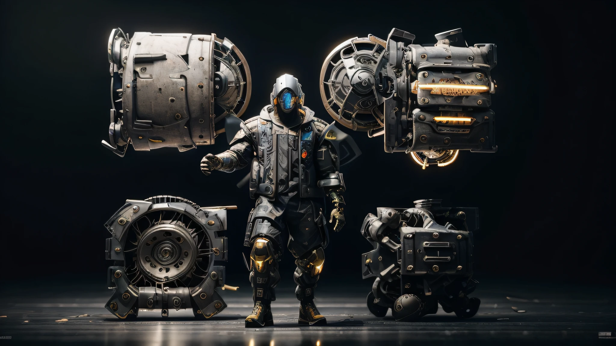 Cyberpunk,metal,Machinery,Draft mechanical design,Simple background,OC Tanerender,。.3D ,Unreal Engine 5,。.3D, surrealism, Ultra-high definition, high resolution, Best quality, Highly detailed, Award-winning, Super detailed,chiaroscuro, depth of field, cinematic lighting, sparkle, ray tracing