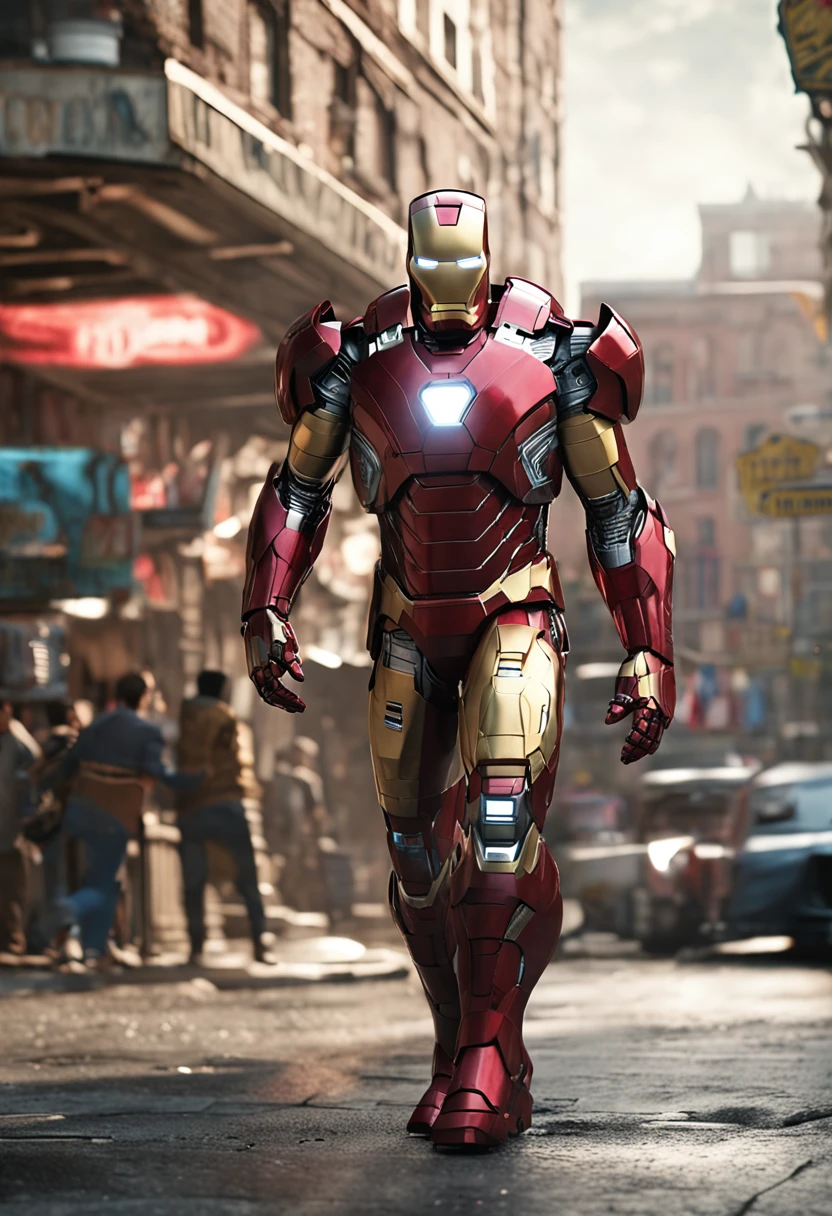 Me, marvel comic, Avengers, Iron Man suit, full body render, Rembrandt, CGSesociety, trends in art station, Highly detailed, Ultra photo realsisim, concept-art, Intricate details, eerie, Highly detailed, Photorealistic, rendering by octane, 8 k'', illusory engine.