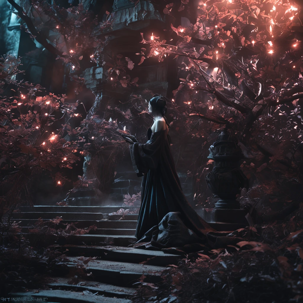 Best quality, Masterpiece, 超高分辨率, (photograph realistic:1.4), surrealism, Dream-like,fusionart, Shadowdancer, shadow magic, darkness control, stealth, shadowstep, umbral spells, hidden blade,