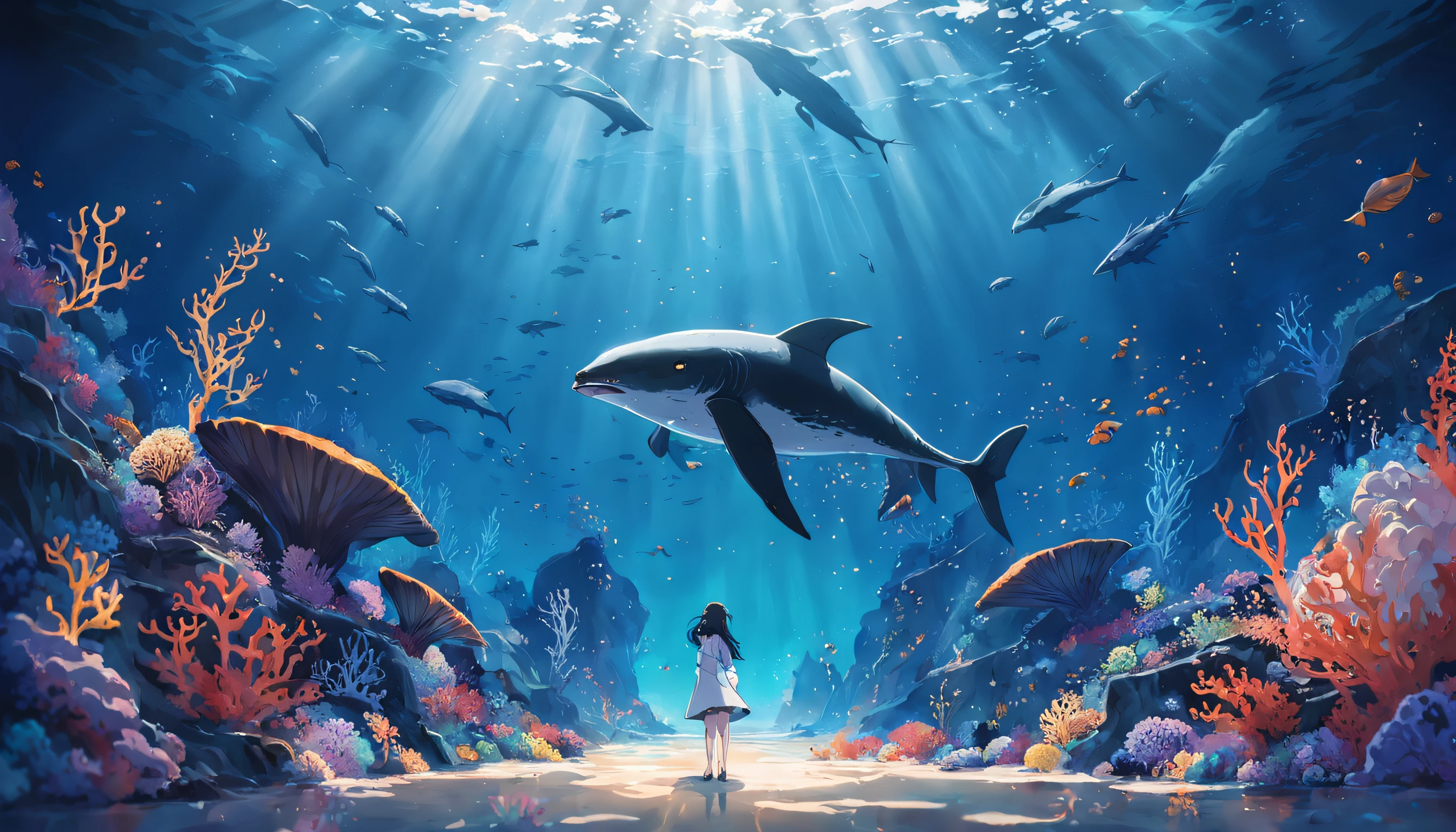 Marine life side，Scene sea