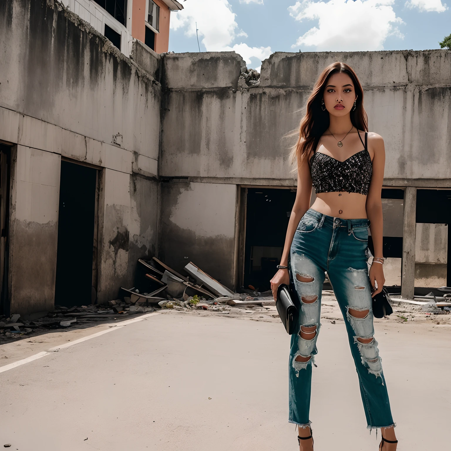 2076 AD fashion urban decay devastated, awesome mulheres desfilando em um cenario distopico, distopic fashion moviment, fashion photography