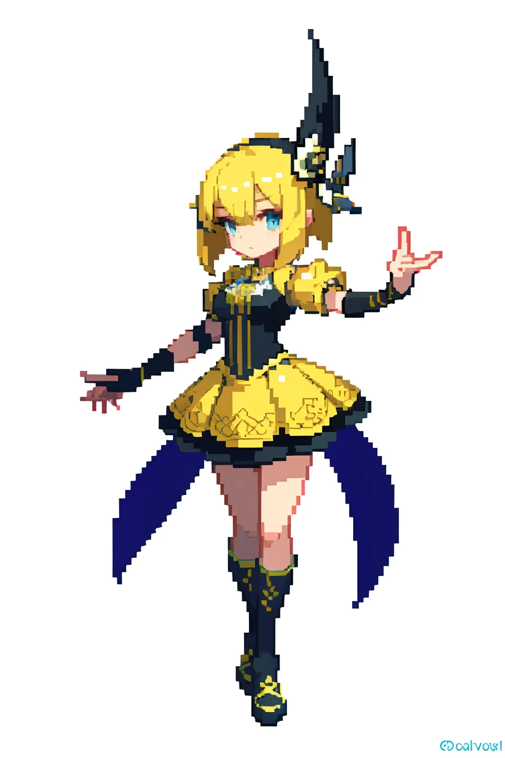 (masterpiece, top quality, best quality), pixel,pixel art,1girl,full body,
