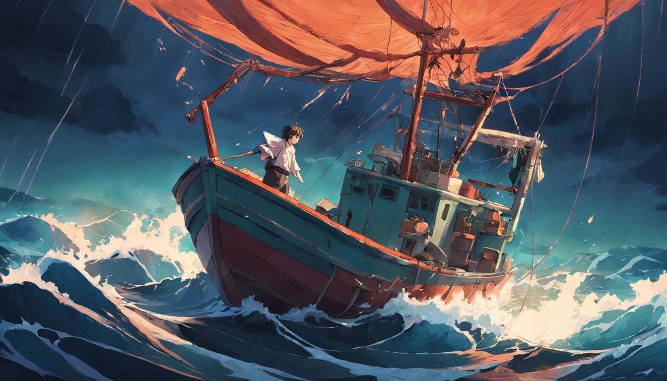 On a fishing boat，A man suddenly went crazy，Bites three other companions to death