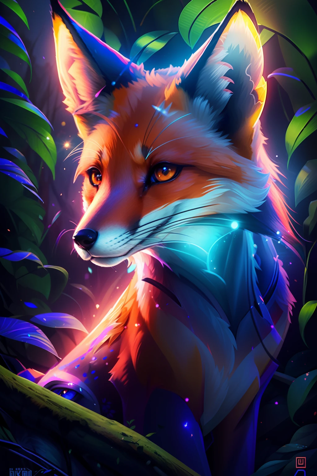 A perfect fox face, fix face stunning digital art, 8k