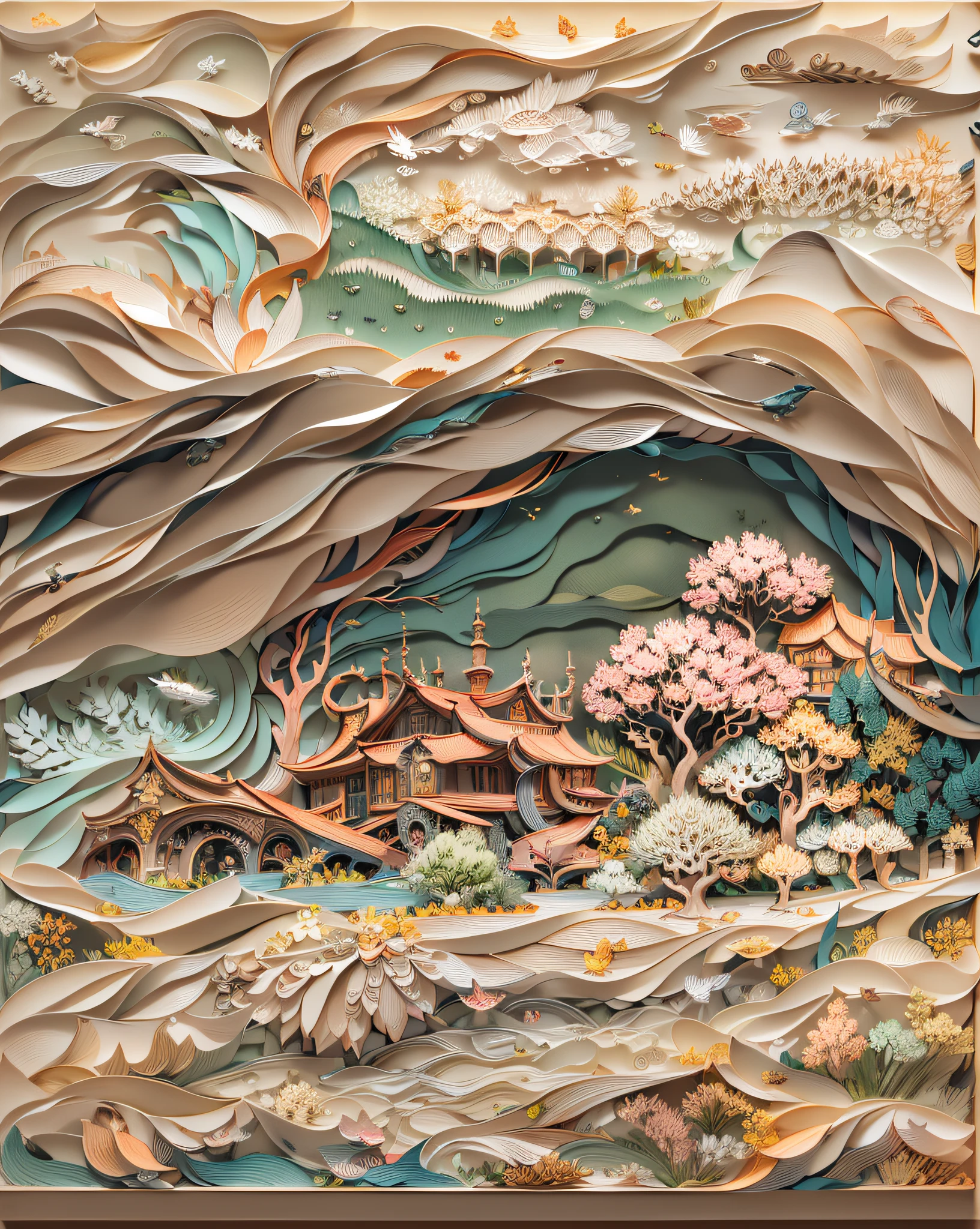 (((​masterpiece)))、top-quality、illustratio、Mards、weathered、spaces、paper_cut、