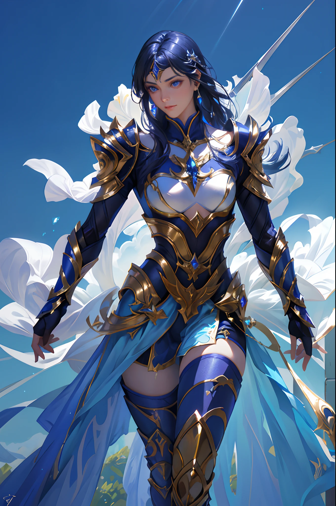 Ultra-high saturation,(tmasterpiece), fully body photo,(best qualtiy), (1girll), starryskybackground,Wearing shiny gold armor, Sexy lingerie type armor,Expose your chest,Expose the waistline,Exposing thighs,cool-pose, Saint Seiya Armor, messy hair,high detal, Anime style, Cinematic lighting, Sparkle, god light, Ray traching, filmgrain, hyper HD, textureskin, super detailing, Anatomical correct, A high resolution,Ultra-high saturation,hight contrast,High-gloss armor,Smooth skin,Serious expressions,Dark room,