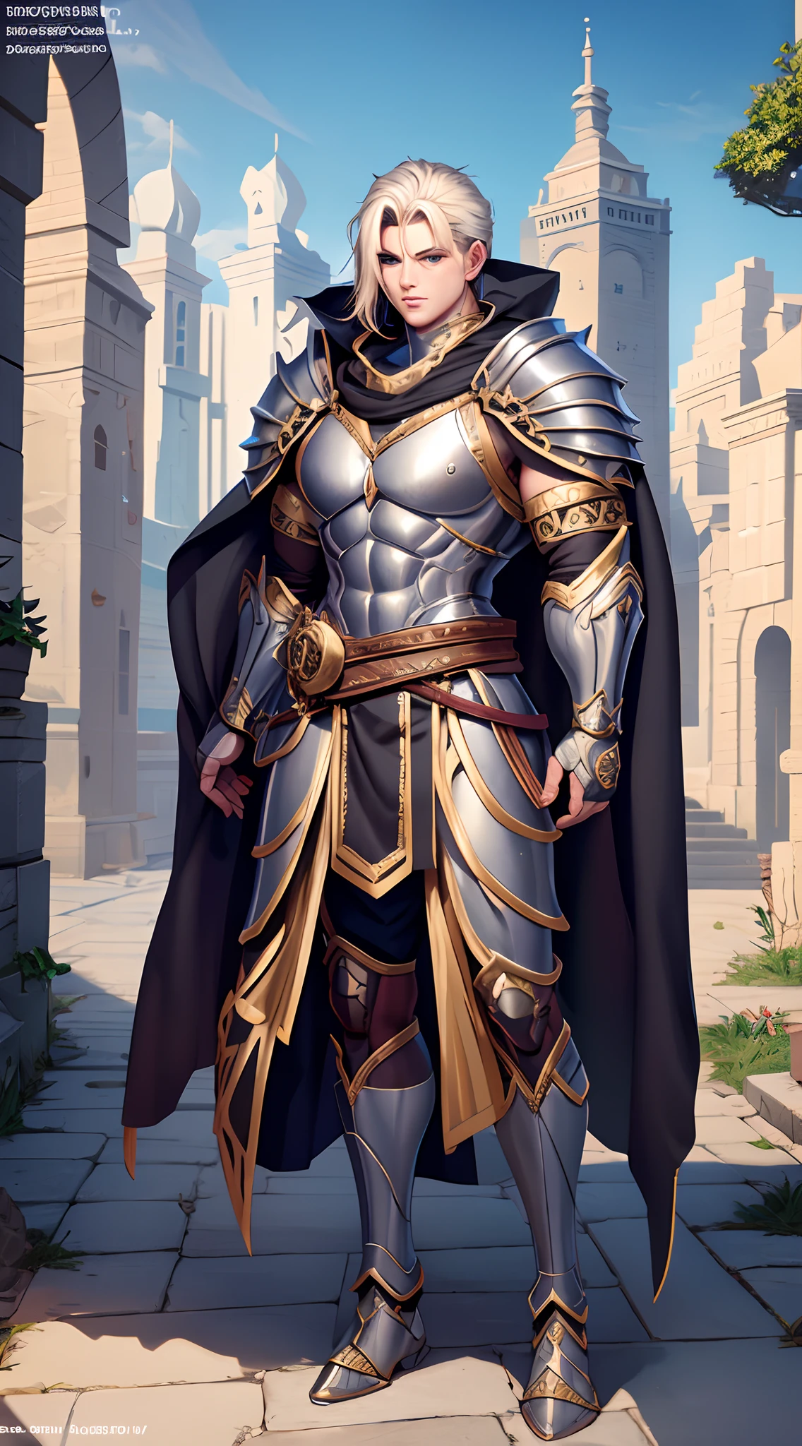 best quality, 1 boy, solo, portrait, extremely attractive young man as a royal knight, perfect body, perfect face, royal knight armor, grand castle interior, soft tones, intriate details, excellent composition, perfect illustration by the best artists, uhd, 8k