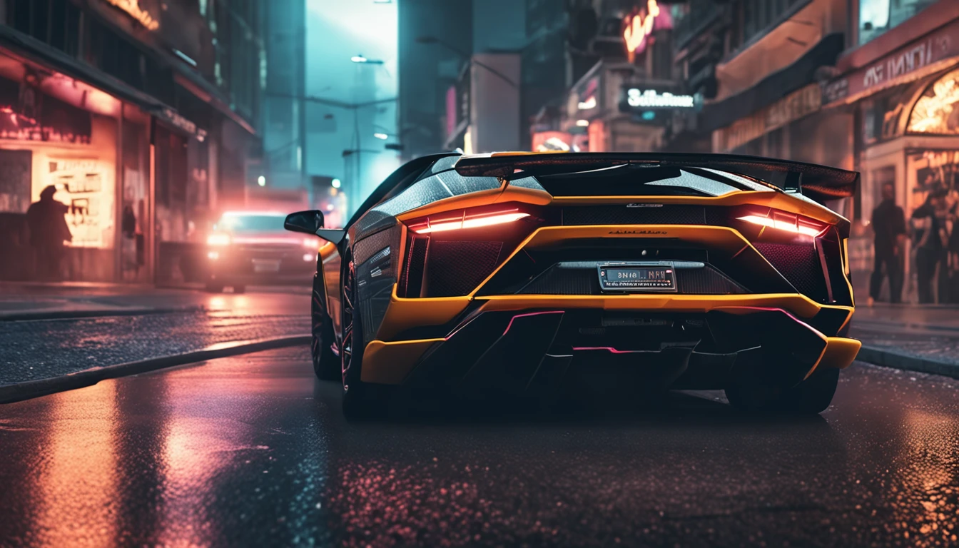 a close up of a lamborghini car parked on a city street, wallpaper mobile, cinematic poster, phone wallpaper, like matrix, motivational poster,black color lamborghini car,  money raining from the sky,cinematic 4 k wallpaper, cinematic 4k wallpaper, matrix lut, poster!!!, gta v poster style, automotive photography, cinematic matte illustration, matte digital illustration, amazing wallpaper, matte painting movie poster, gta loading screen art, desktop wallpaper 4k 16:9