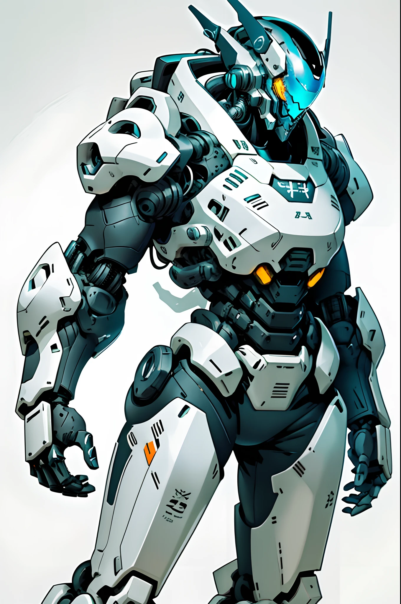 1 woman inside a huge bulky exoskeleton robot , ((bulky)) armor, mecha,
ink, clean lines, negative space, high contrast, gradient color,