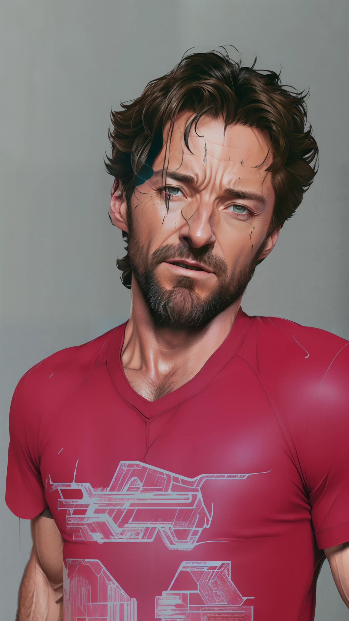 Hugh Jackman as wolverine, vhs effect, (poster:1.6), poster on wall, nostalgia, movie poster, portrait, close up
(skin texture), intricately detailed, fine details, hyperdetailed, raytracing, subsurface scattering, diffused soft lighting, shallow depth of field, by (Oliver Wetter)