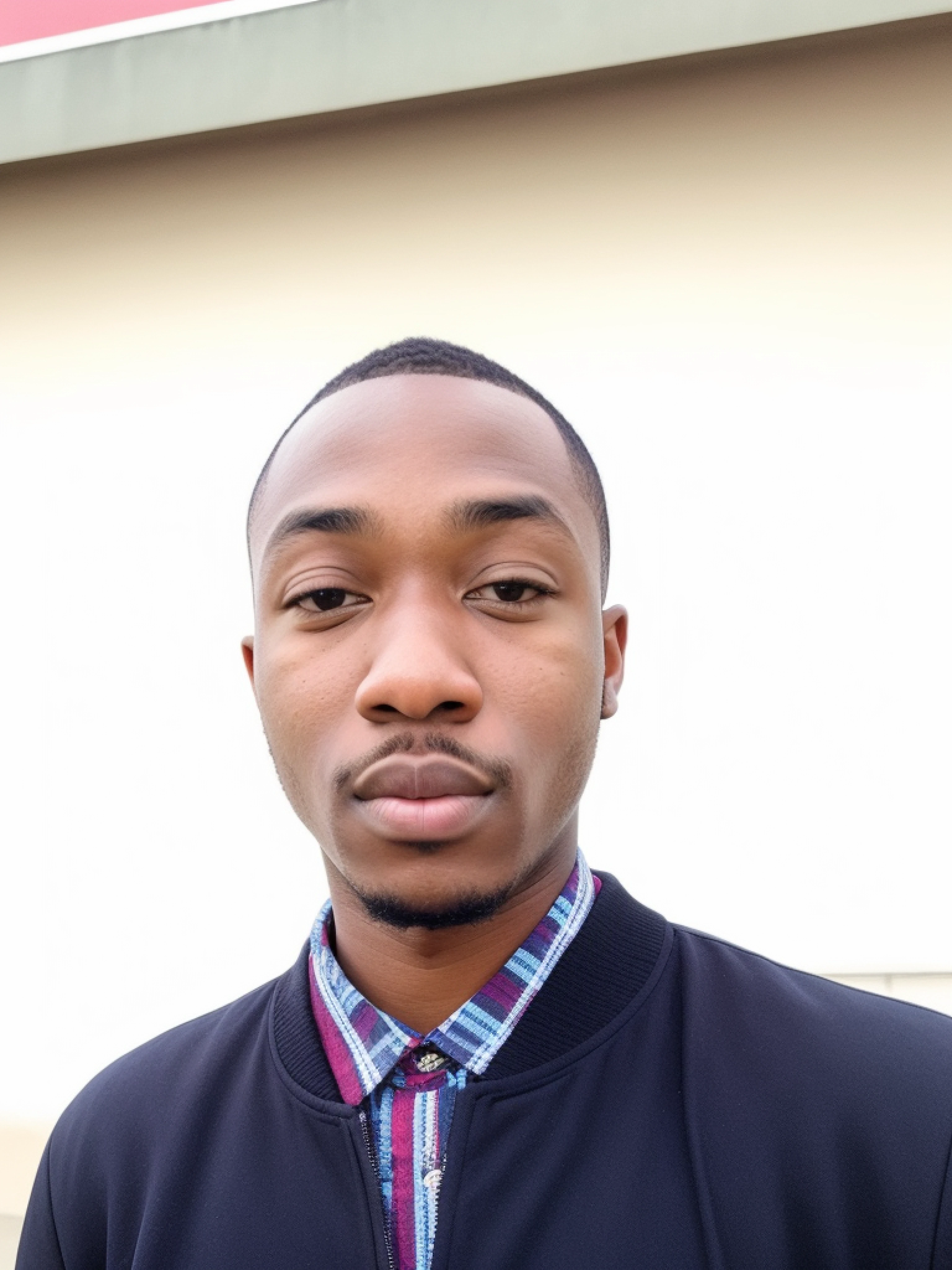 there is a man standing in front of a futuristic background, around 1 9 years old, david uzochukwu, profile picture, riyahd cassiem, profile pic, 2 3 years old, album photo, taken in the early 2020s, professional profile picture, selfie photo, emmanuel shiru, 2 2 years old