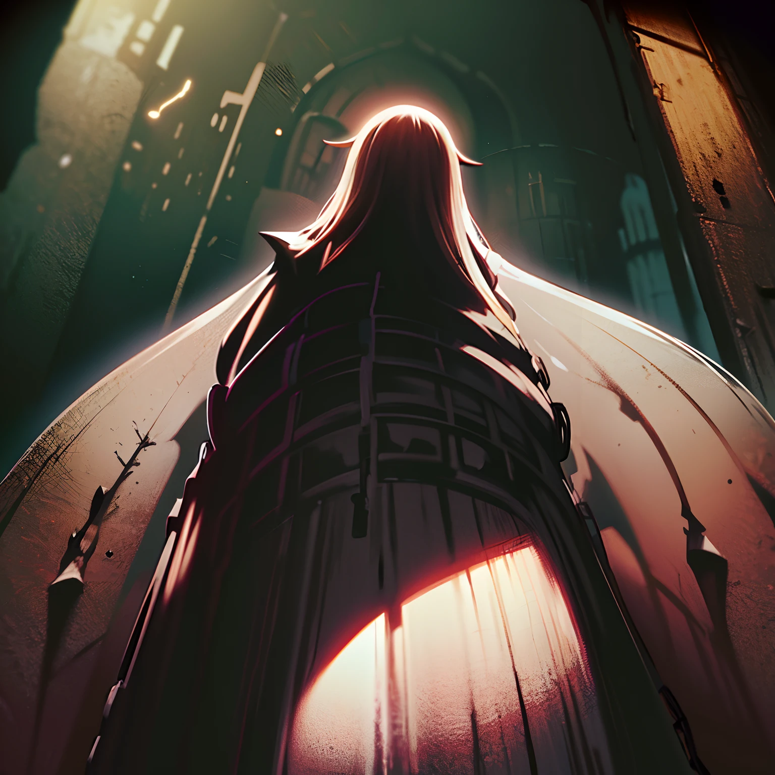 (dark:1.2), (intense shadows:0.9), scared, horrified, (in the castle:1.5), (chain:1.2), (long hair:0.8), (pale:0.7), (puffy sleeves:0.5),
