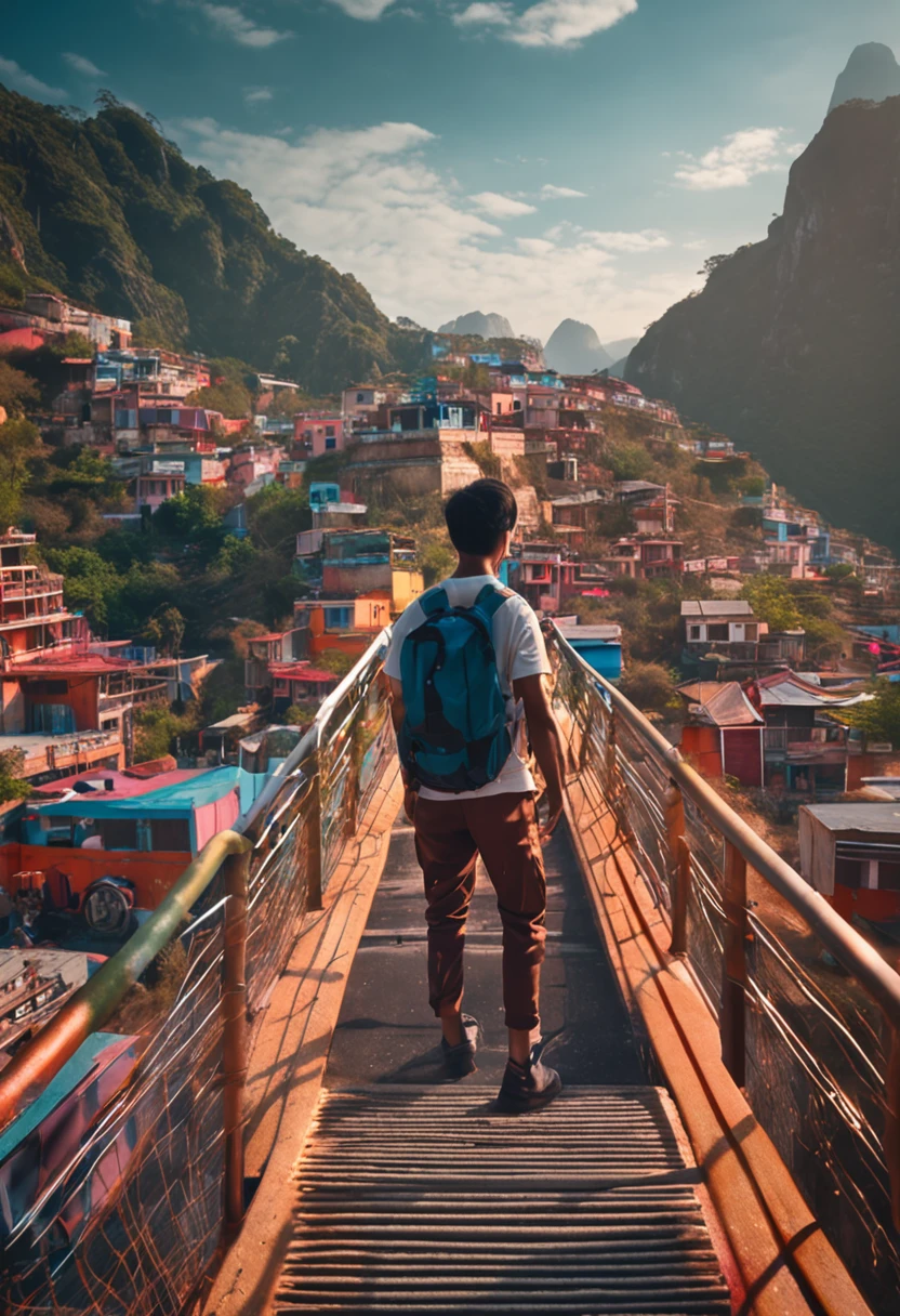 cool guy,18yr old,Asia face,musculature,Wide shoulders,seminude,Five meters away,the setting sun,River side,Realisticstyle