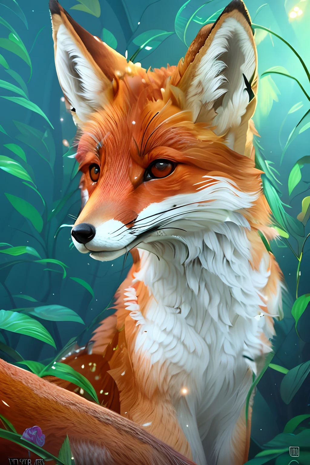 Realistic fox fur, hi detail, 8k