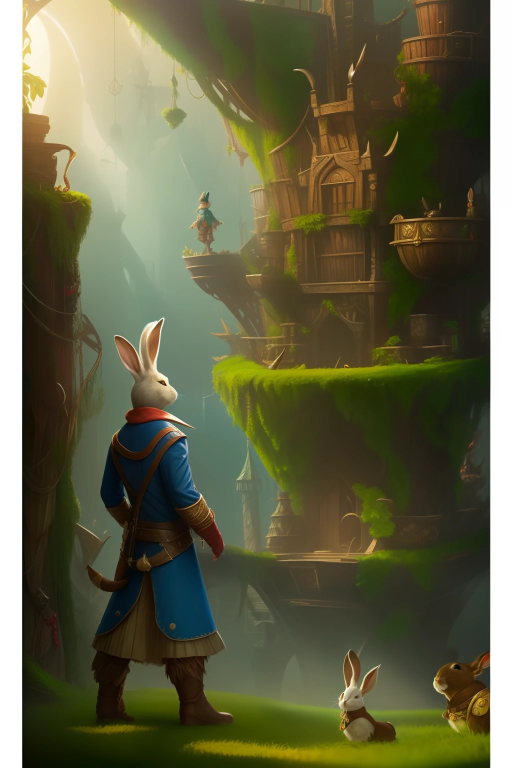 Jack, jack rabbit, rabbit, jack head, jack and the beanstalk, concept art, 4k, chaos