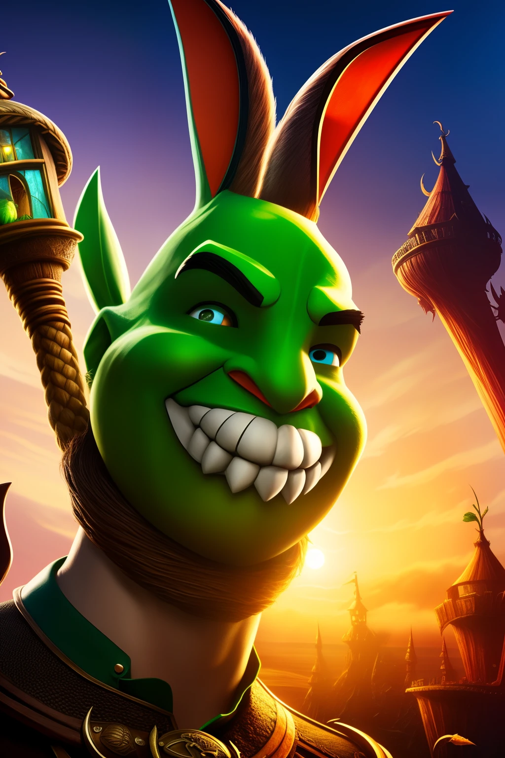 Jack, jack rabbit, rabbit, jack head, jack and the beanstalk, concept art, 4k, chaos