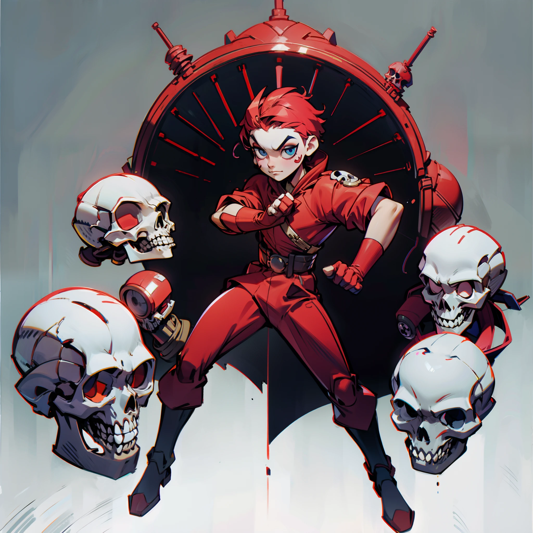 skull mask on face