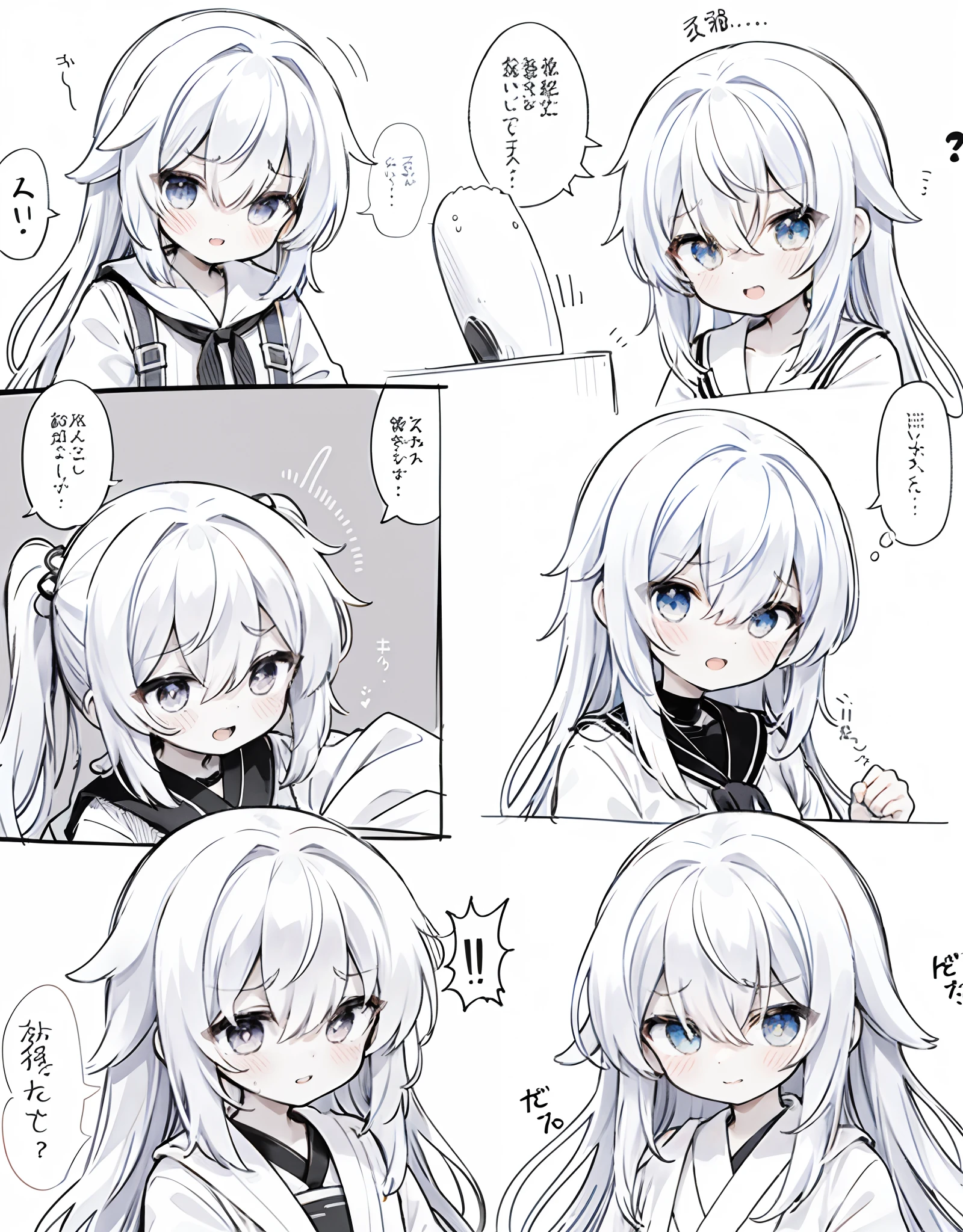 Good anatomy、2 girls、Puffy cheeks、get angry、Light smile、fight、western clothes、hairs between eyes、striated hair、length hair