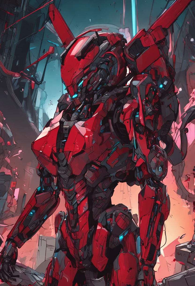 Crimson Woman Mech,galactic,karo,Fall