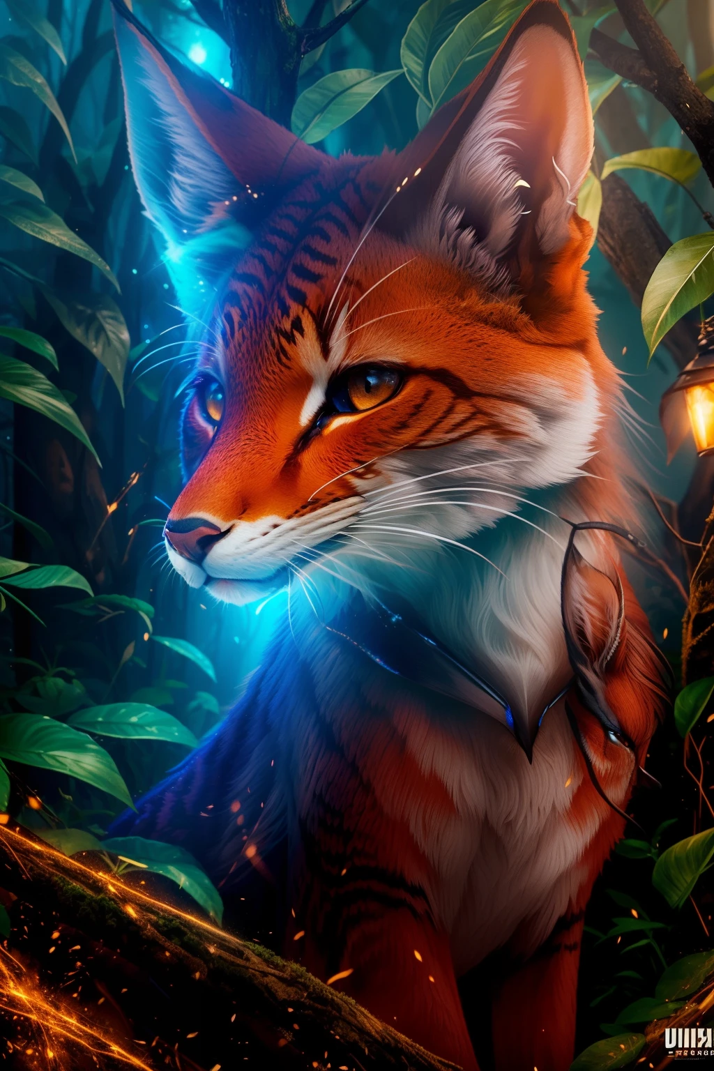 Um rosto de raposa perfeito, corrigir face deslumbrante arte digital, 8k