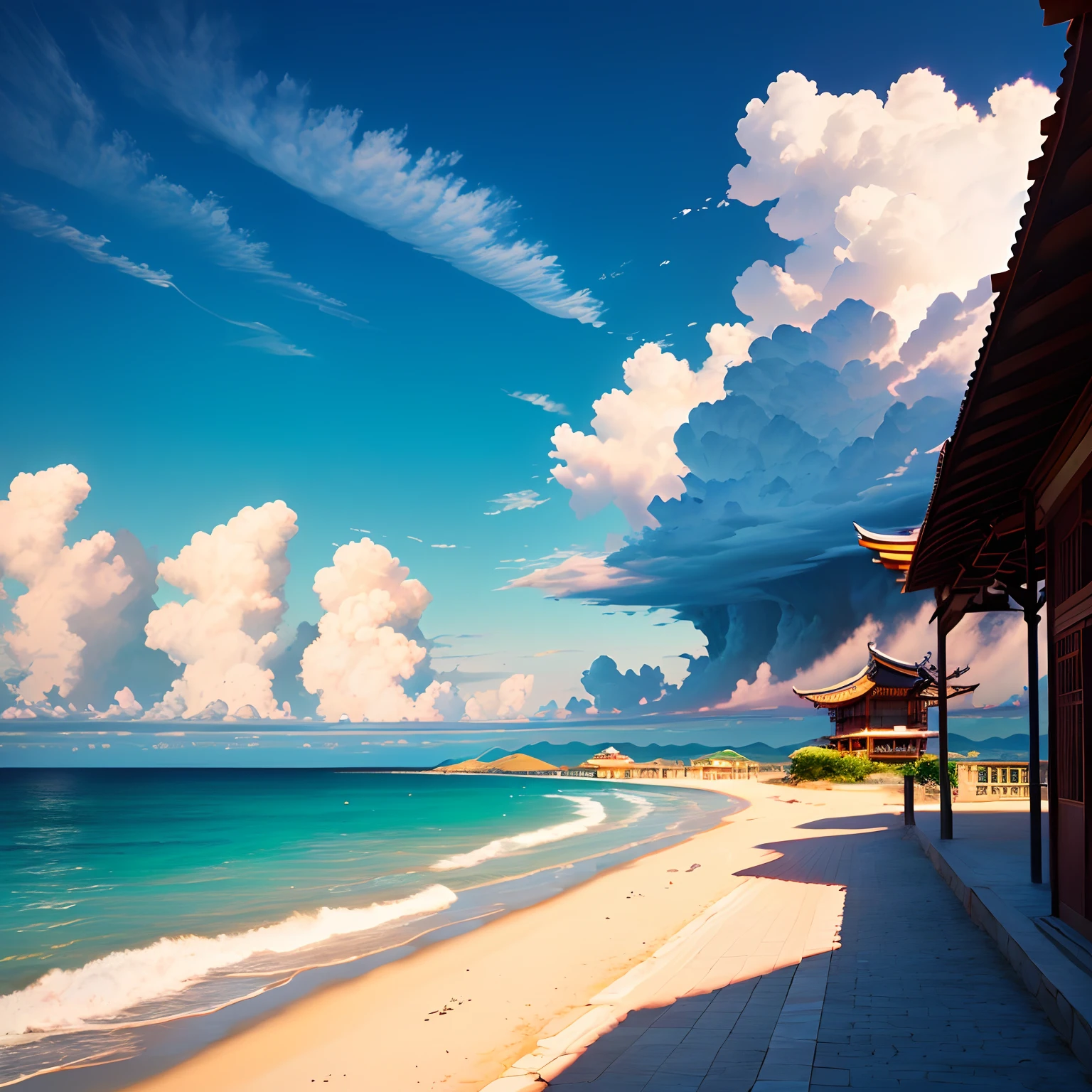 Phoenix white clouds over the Erhai Sea