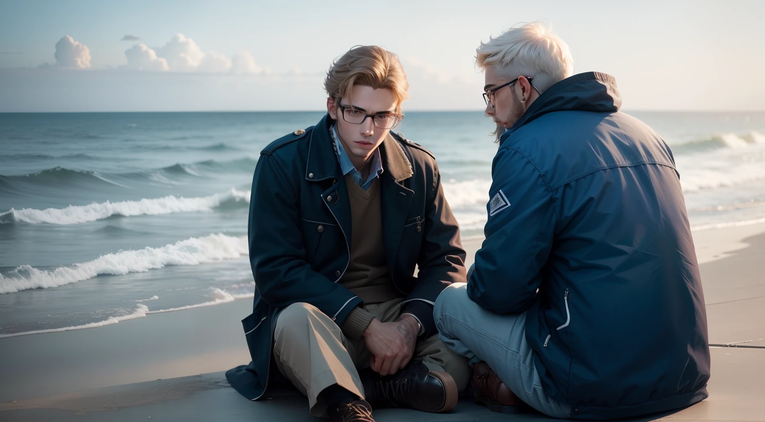young man wearing glasses