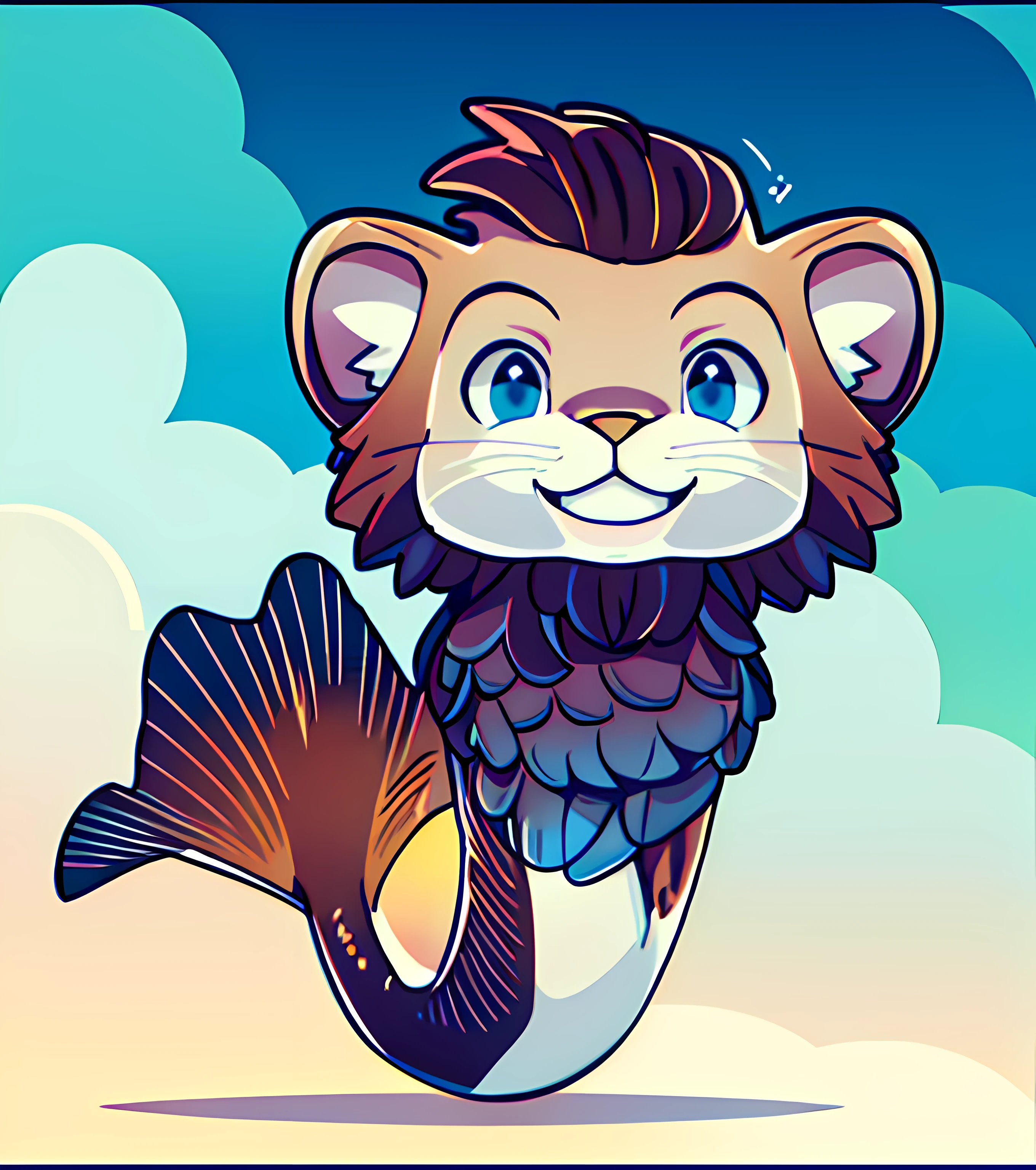 Lion's head fish, With a smile, Fish length, Thin, Lovely head,