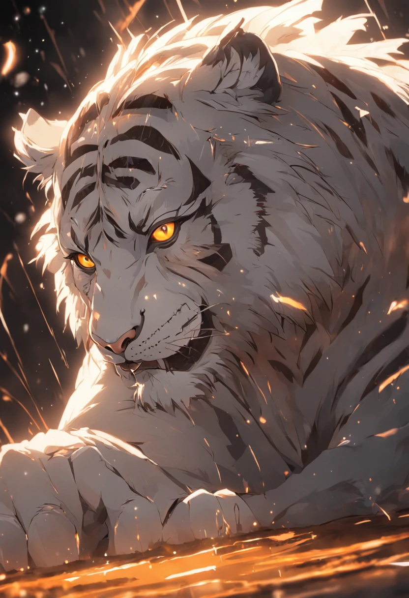 ((1boy)),with a tiger,white hair, Masterpiece, incredible details, ray tracing,epic realistic, ultra clarity , (HDR:1.4), octane render, cgi,dramatic, bokeh,
(dark shot:1.22), volumetric lighting,film grain,unreal engine,graininess, (original), (very detailed wallpaper), very detailed illustrations, perfect detail, (best lighting), (super complex detail), 4K Unity, (super detailed CG:1.2), lifelike, (8K:1.2)