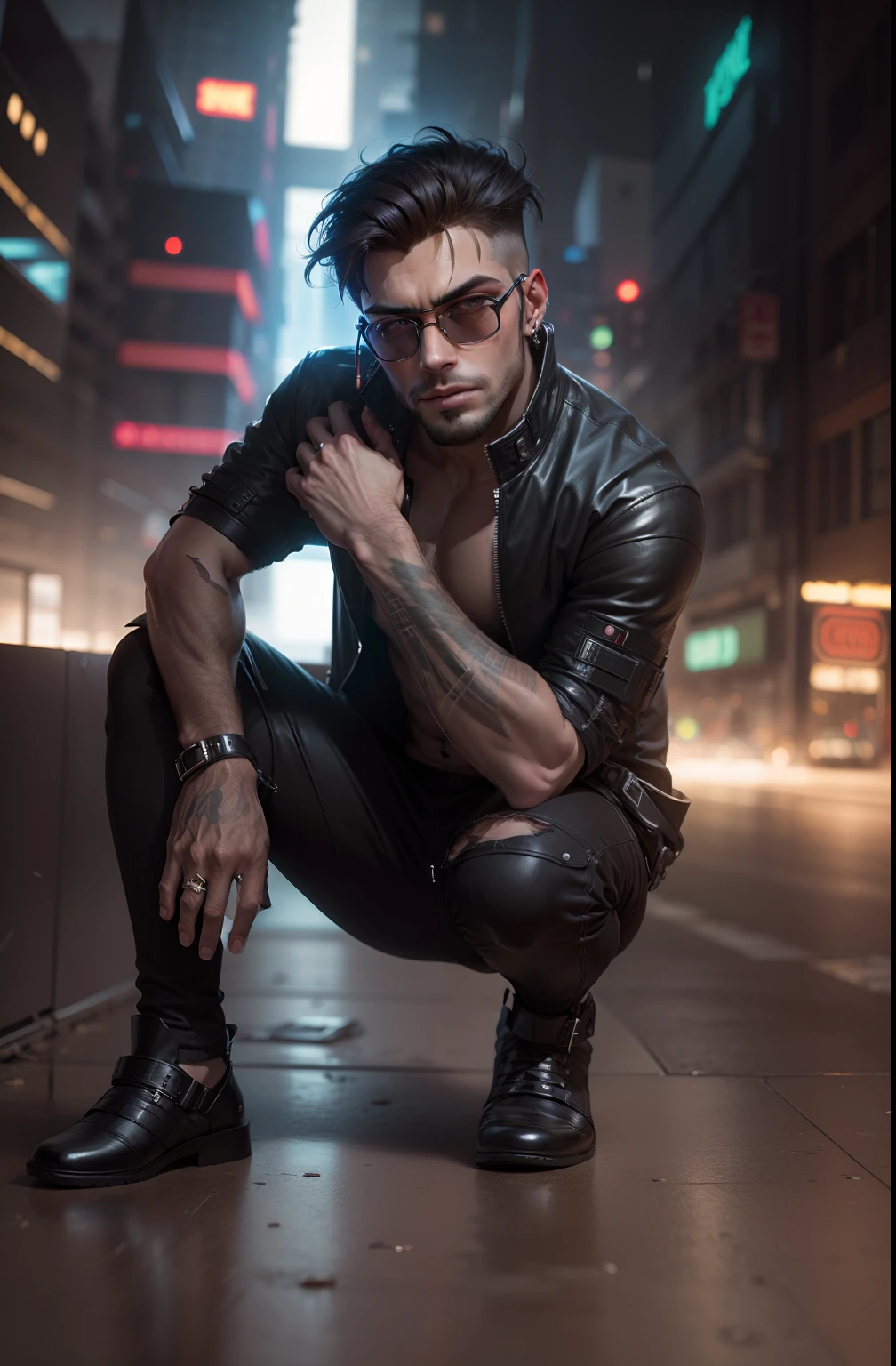 Change background cyberpunk handsome boy realistic face change dress,8k