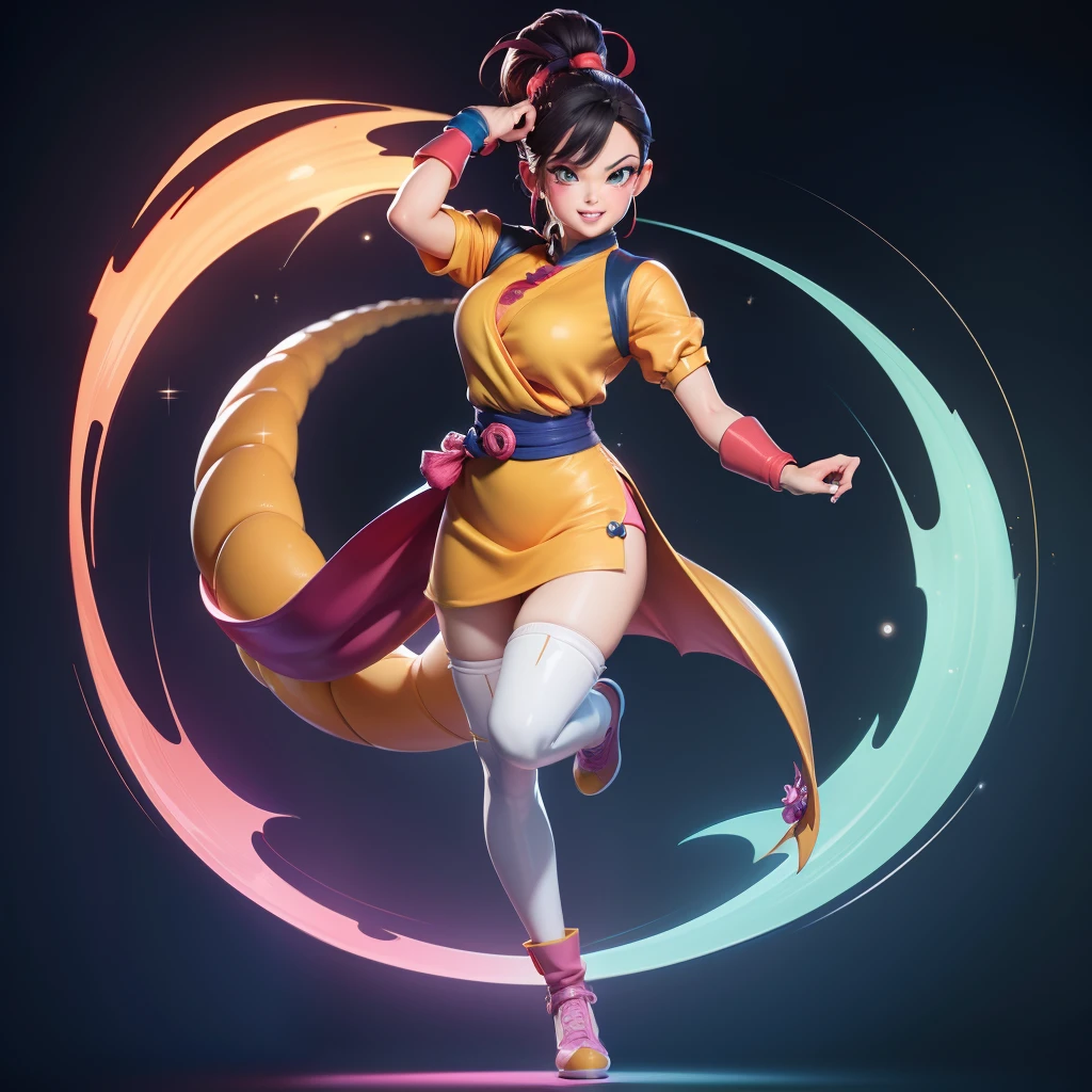 Dragon ballz characters, colourful pictures, pretty female faces, sparkling simple make up,sparkling eyes, sparkling lips, high quality pictures, half body pictures, full body pictures