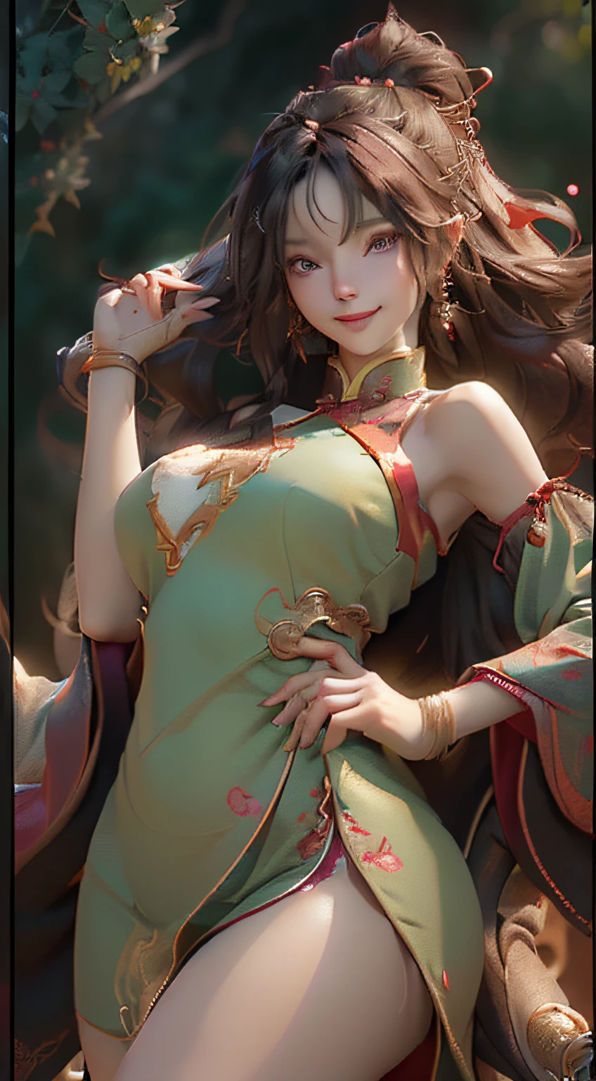masterpiece, best quality, high quality, beauty, Japan, popular korean makeup, detail, swollen eyes, detailed eyes, detailed skin, beautiful skin, ultra high definition, (reality: 1.4),very beautiful, little young face, beautiful skin, slender, (ultra realistic), (illustration), (high resolution), (8K), (very detailed), (best illustration), (beautifully detailed eyes), (super detail), (wallpaper), (detailed face) , Look at the viewer, fine details, detailed face, pureerosfaceace_v1, smile, facing straight ahead, tube top yellow-green t-shirt, facing straight ahead, angle is from waist up, realistic photo, bright lighting, professional lighting, brown hair, long hair, wearing a cap, one eye is hidden,