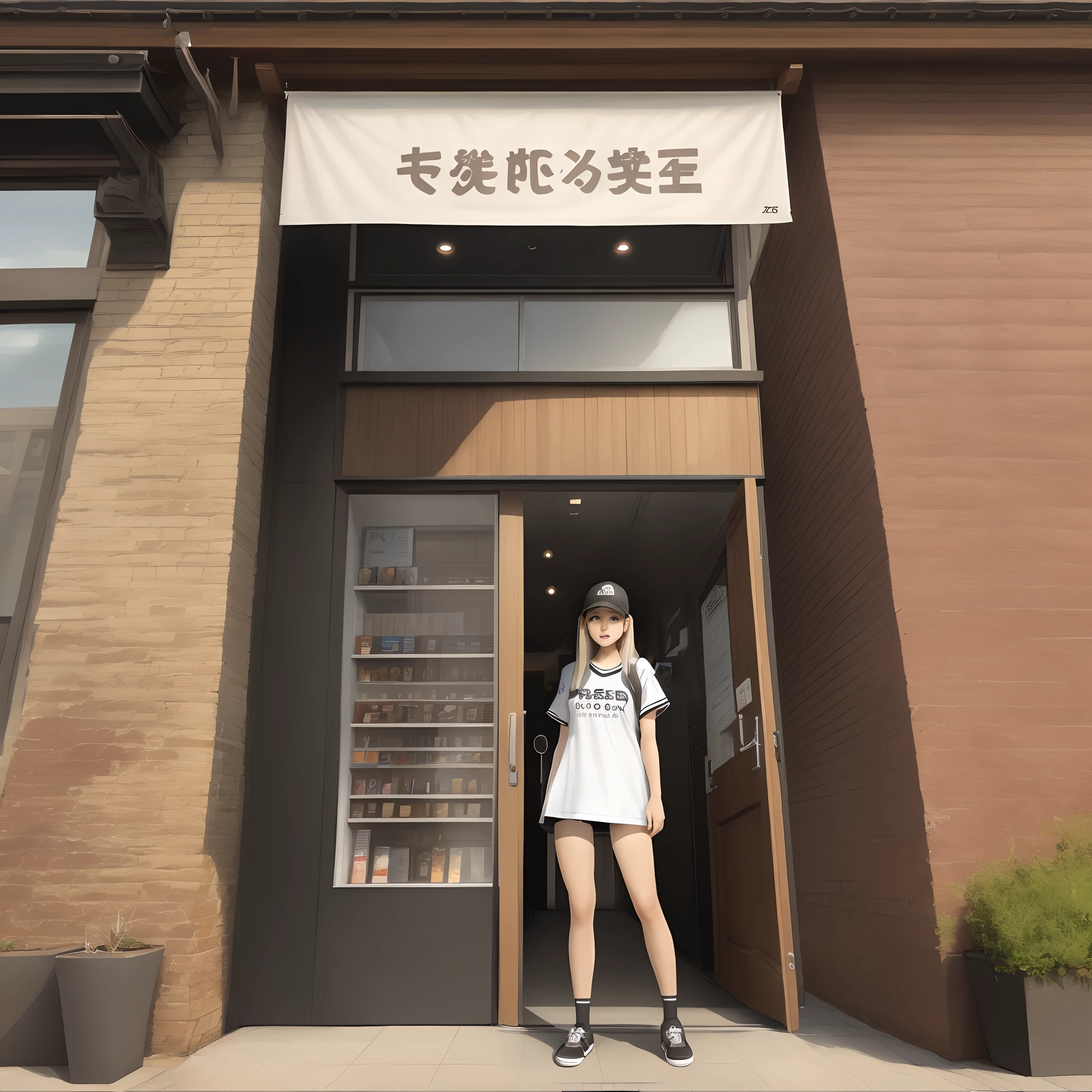 female pervert,nakeness,frontage