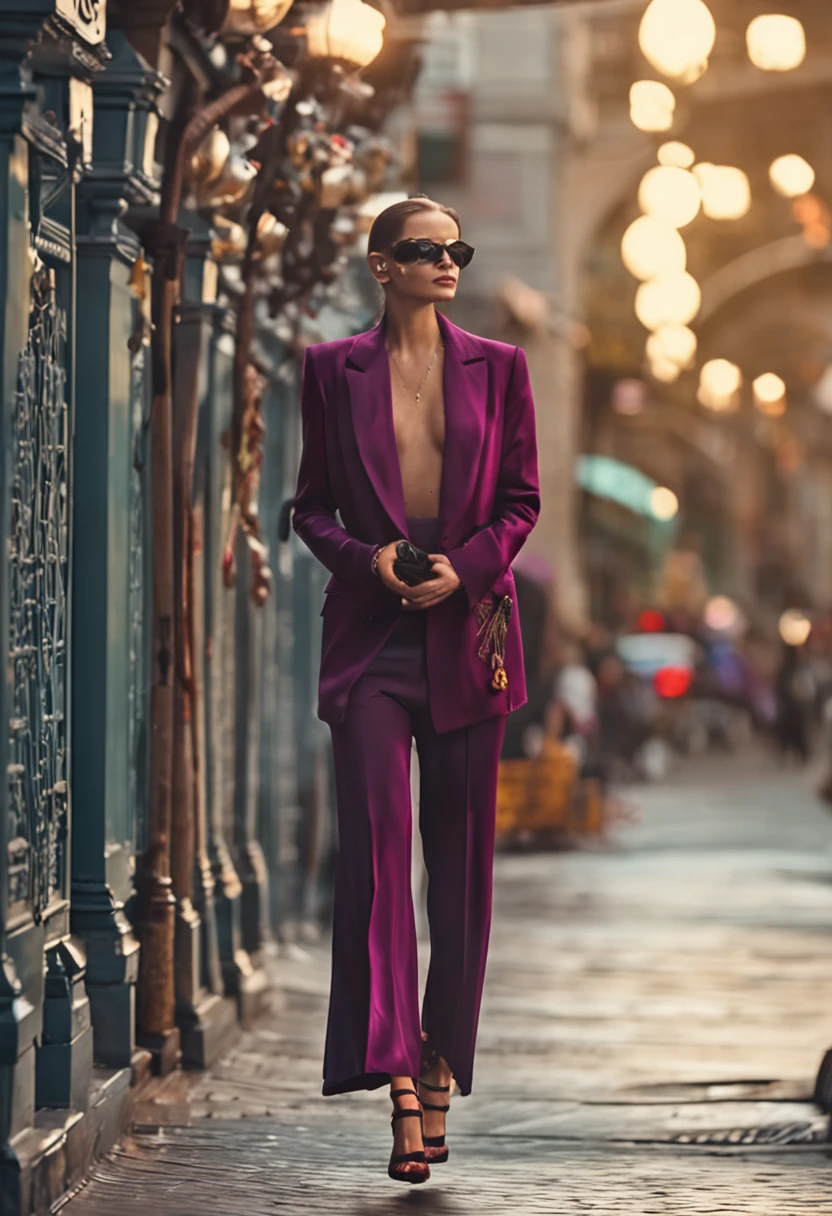 Simple lady,full bodyesbian,Wear high heels。