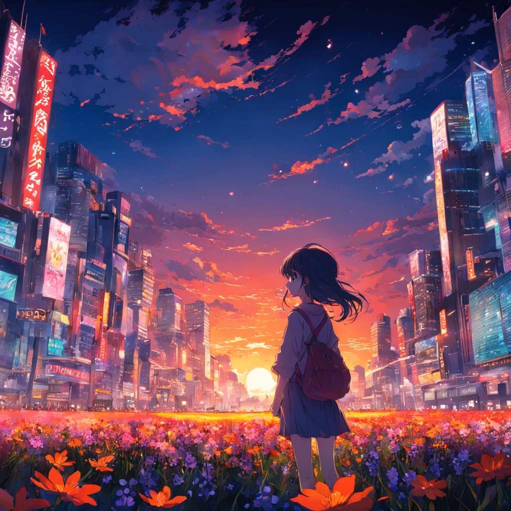 City of flowers,Unbeatable sunsets,Magnificent and beautiful,Bright colors。