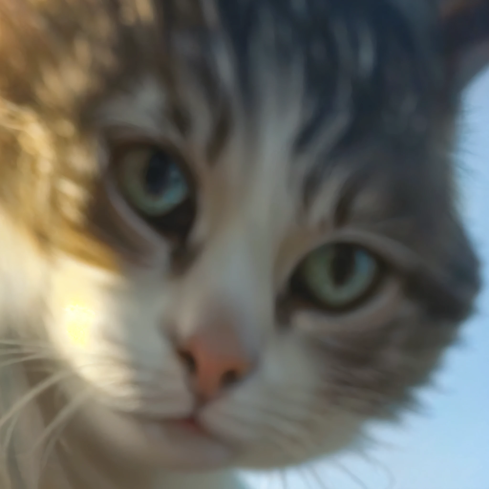 There was a cat looking at the camera, close up cat, cat photo, closeup picture, closeup of an adorable, is looking at the camera, photo of a cat, look straight at the camera, she is looking at us, blurry image, beautiful picture of stray, looking towards camera, closeup headshot, cute cat photo