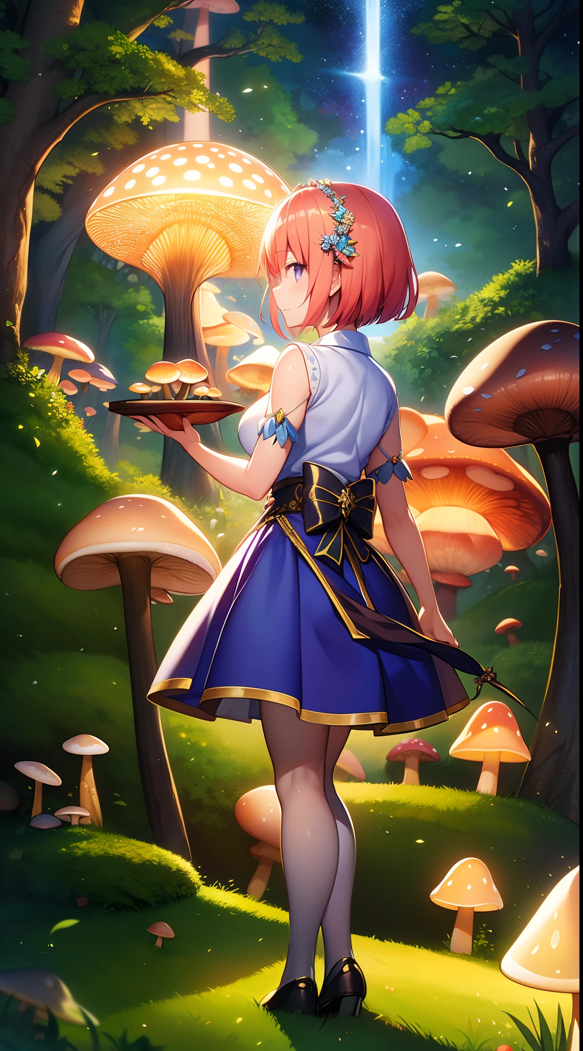 masterpiece++、top-quality++、ultra-definition++、ultra-definition++、4k++、8k++、from side、(Background Focus)++、Peach hair、short-haired、Sexily dressed woman casts mushroom spell to destroy city、Mushroom runes、The magic of mushrooms、Mushroom creatures flying above、Mushroom magician、Goddess of mushrooms、detailed fantasy art、fantasy art style、Blake Beautiful Ancient Mushroom Witch、Queen of mushrooms、Fantasy Art Behans、Beautiful mushroom magician、Beautiful mushroom magician、Shiny floating mushroom fragments、Mushroom magic circle、 Dazzling mushroom sparks、Mushroom chains、mushroom、Hair with the wind blowing mushrooms、Blake Isekai Beautiful、Mushroom crown、Detailed clothing、Mischievous aura、Bewitching face、tall body、Mature body、seductive body、爆乳、detailed beautiful faces、detailed shiny eyes、Detailed skin、Full body break、detaileds、realisitic、4K highly detailed digital art、octan render、bio luminescent、BREAK8K resolution concept art、真实感、Mappa Studio、masterpiece、top-quality、Official Art、illustratio、Ligne Claire、(cool_color)、perfect-composition、absurderes、Fantasia、Focused、thirds rule