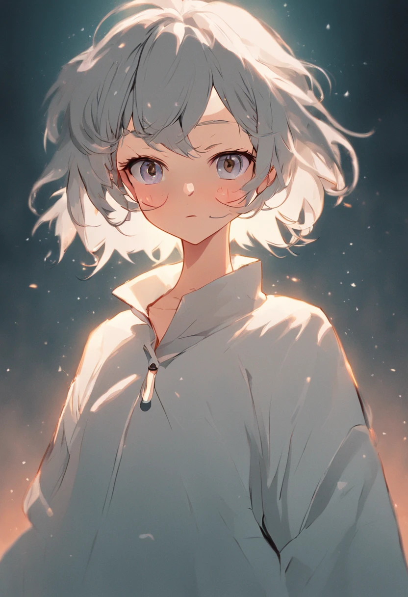 mothers,short detailed hair,Glasses in hand,Face full of wrinkles,with gray hair,style cartoon, (((Front view))),, highly detailed, White coat,3D style