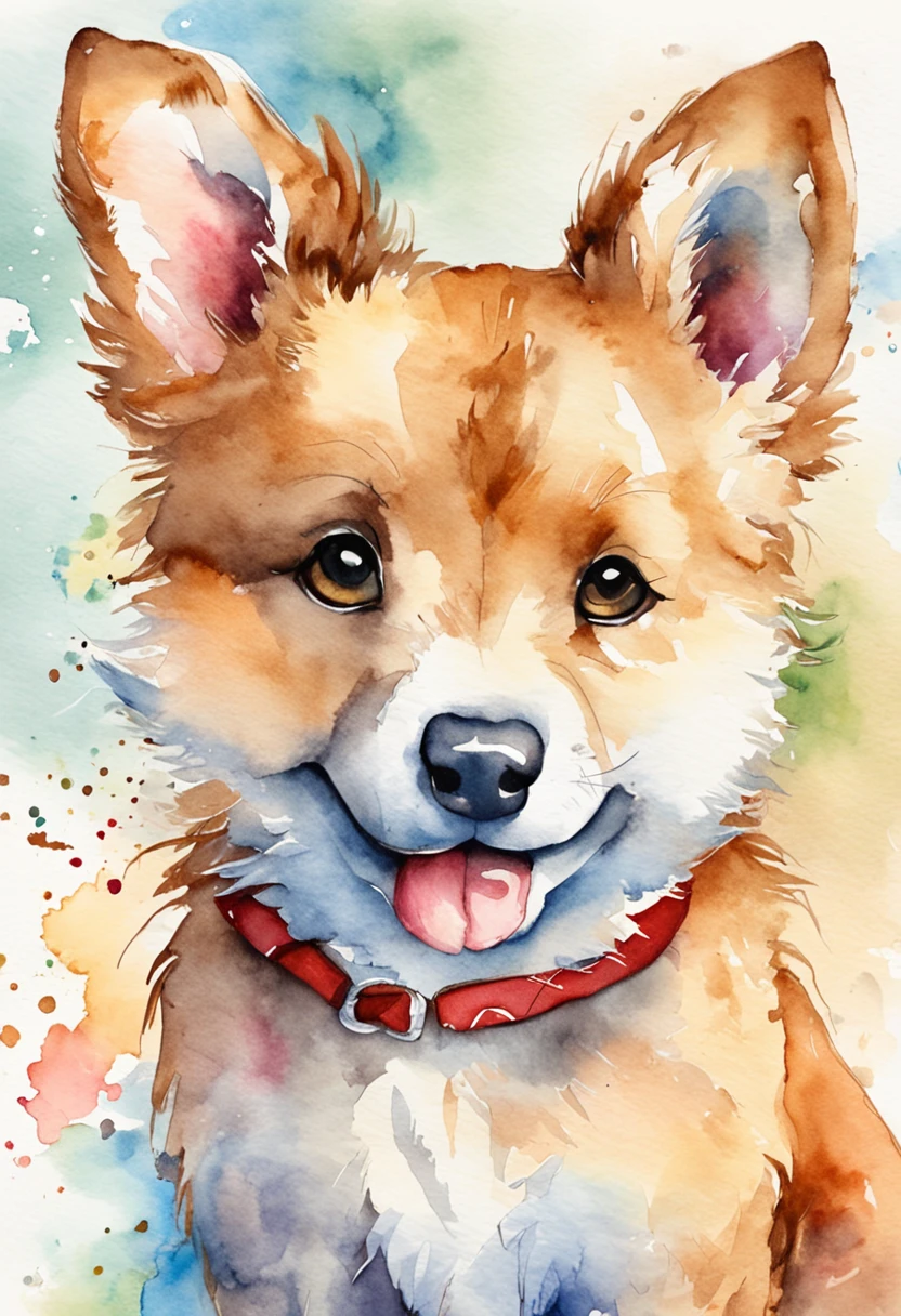 o cachorrinho, adolable, tchibi, simple backgound, cute animal, kawaii