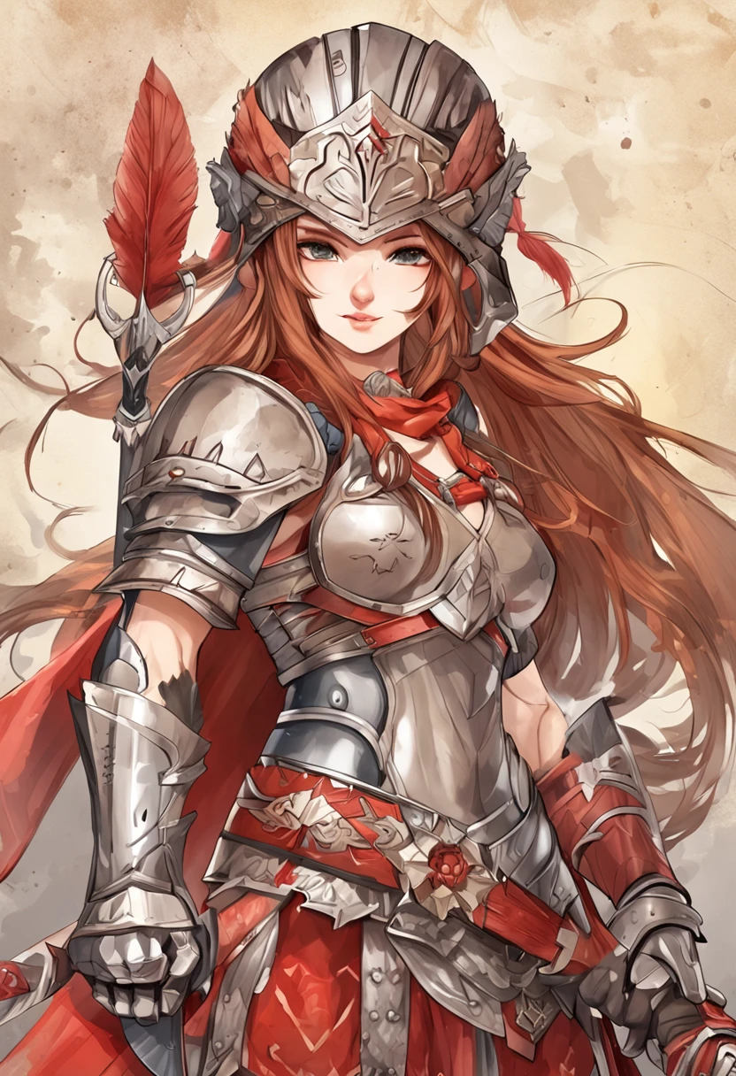 age Centurion Warrior, Red and gray armor, Men and women working together, Man and woman side by side, Pretty Face, Clean face, Highly detailed face, Happy, Female Warrior, Hyper Detailed, 8K, unreal enginee 5, celebrating, Anime-style girl with beautiful whole body, clean detailed faces, intracate clothing, analogous colors, Glowing shadows, beautiful gradients, depth of fields, CLEAN IMAGE, Soccer field settings, High quality, high detailing, High Definition, Luminous Studio graphics engine, Cute face, Heroic, Sword, Victory, Full body, extra detailed face, Bright eye, Beautiful Girl, Fantasy, Everyday Color, insanely detailed and intricat, Hyper realistic, super detailed, Ultra HD, Vivid, low angles