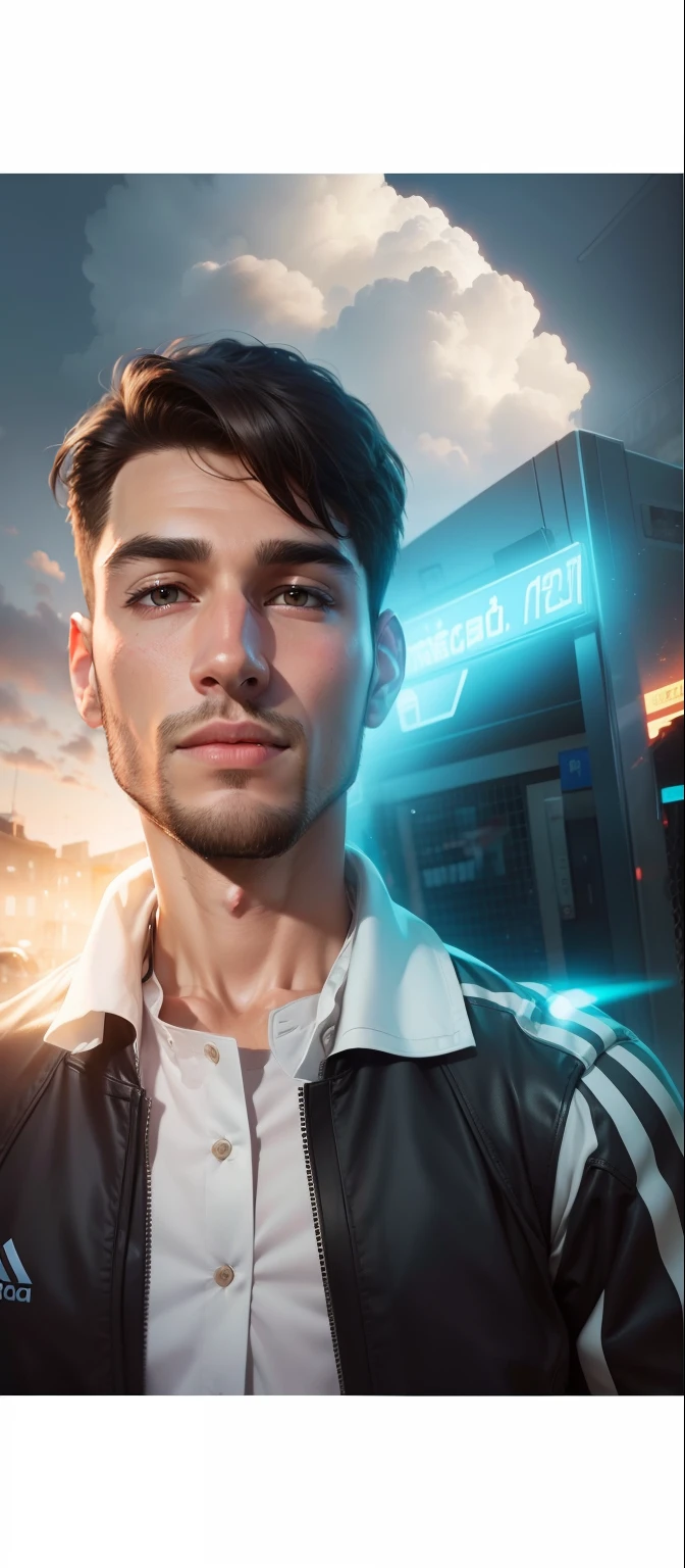 Change background cinematic, ultra realistic handsome boy, realistic face