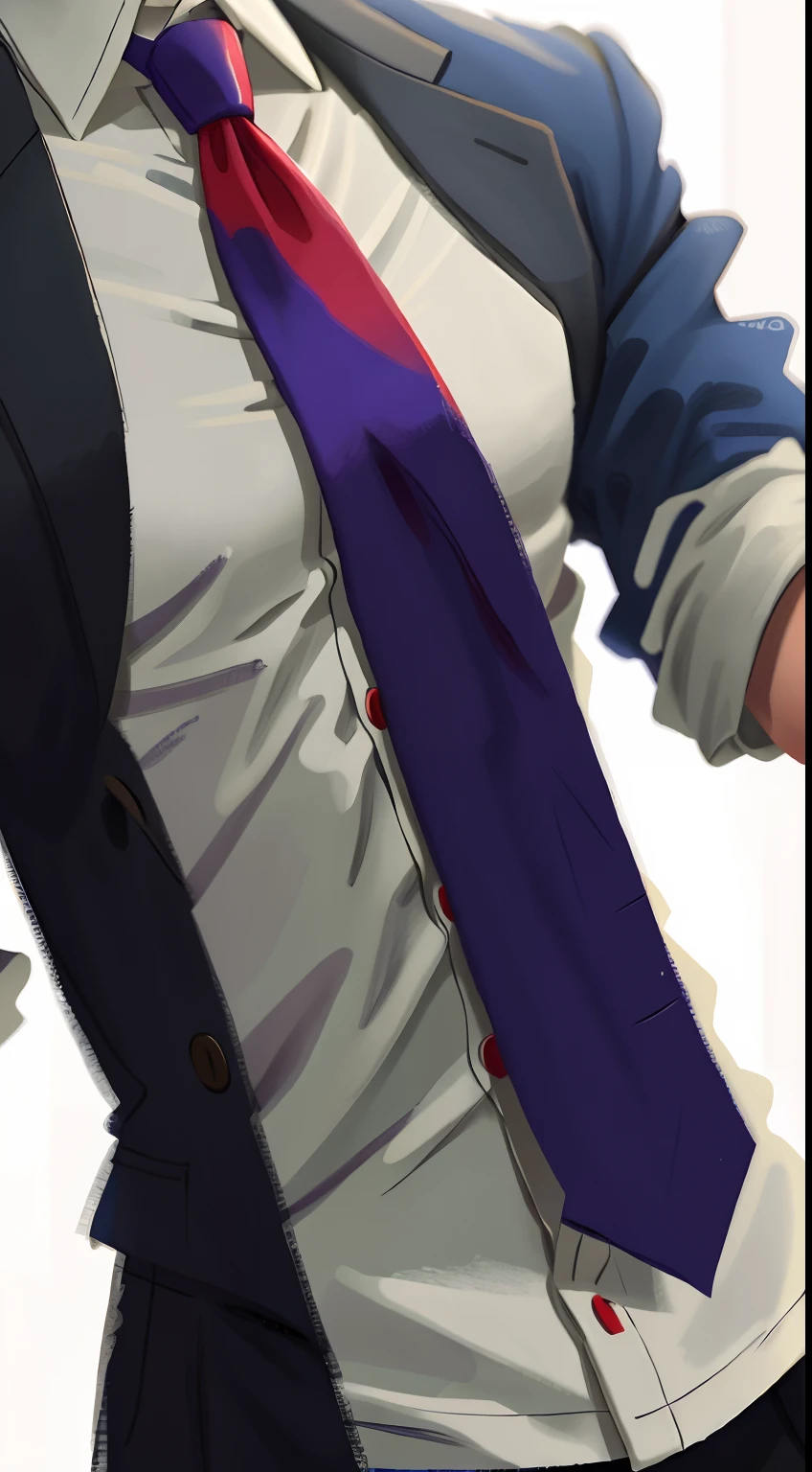 The tie is hung on a hook, perfect quality, clear focus (clutter - home: 0.8), (masterpiece: 1.2) (realistic: 1.2) (bokeh) (best quality) (detailed skin: 1.3) (complex details) (8K) (sharp focus), clean background, white background, long view composition, 85MM SHOT