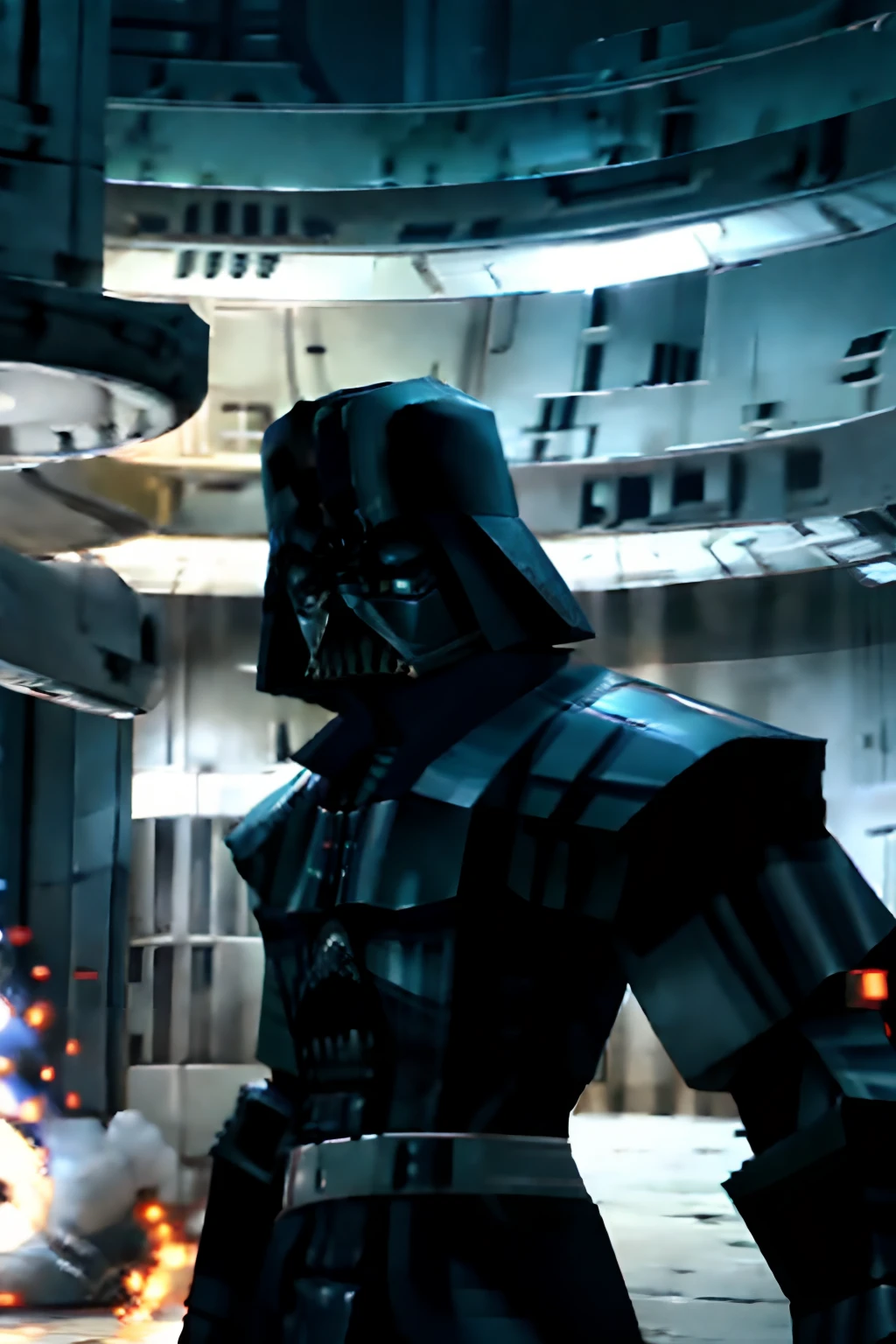 ps1 style, darth vader in deathstar