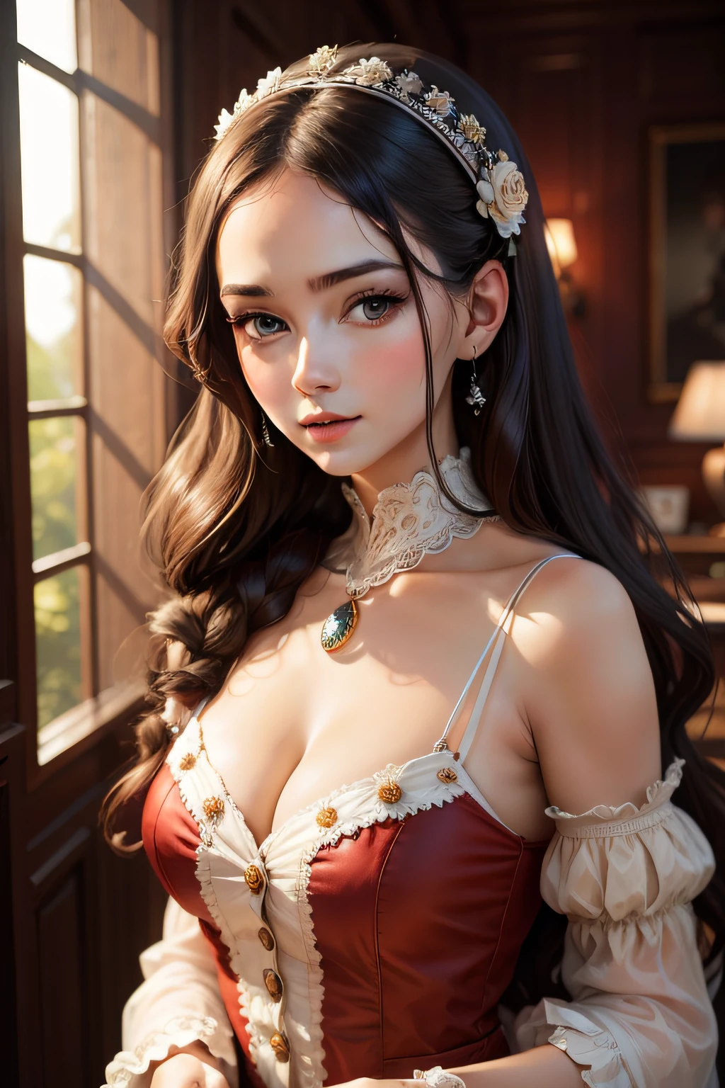 Beautiful antique woman