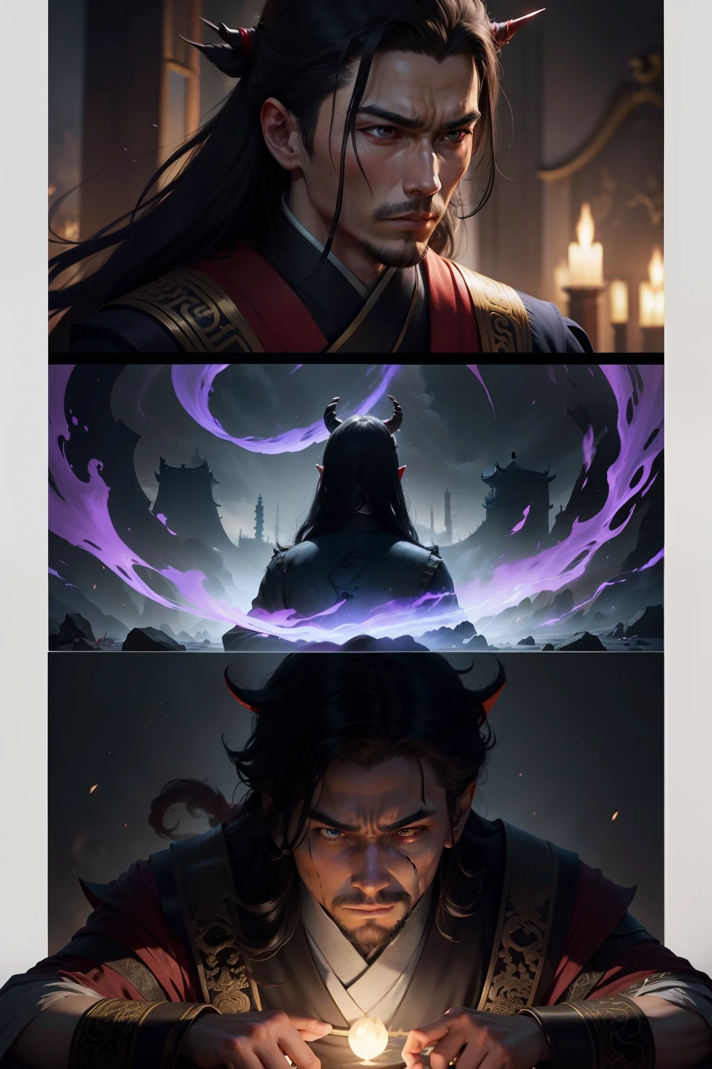 Character background：Too empty，A big family at the head of the three great masters of the demon world，Whenever something happens in the demon world，The Taihu people are always at the forefront of the struggle，Therefore, it has contributed to the stability of the demon world，But the other two families did not want to see the Taihu clan on the throne，There was considerable dissatisfaction with it。 As the eldest son of the head of the Taihu clan，When the moon was full, he was baptized by the demon seed，It is admitted that the Nether has mastered the use of the Demon Seed Shadow through its extremely high five elements，When the second consecration is opened，The Nether has mastered the use of the Demon Seed Shadow through its extremely high five elements，When the second consecration is opened，The Tai Void family recommended the Nether to inquire about the true meaning of the Heavenly Court，And the day before the departure day，The undercurrent in the chest stirred up the splash。 In order to say goodbye to the void，The night before departure，Too vain prize to help feast the four sides of the demon world，Wine over thirty，The powerhouses of the other two major families who were invited to the banquet，took the opportunity to sneak into the residence of the Tai Hu family，Assassinated most of the tribesmen，The Netherworld escaped because of his enlightenment in the Demon God Temple，The next day he saw the sight of rivers of blood，There was not a trace of sadness in the Netherworld，He knows，His own family began at that moment，It is no longer there。 After coming to Penglai Immortal Island，Perhaps because of the fact that the family was destroyed，It still left scars in his heart，In the Battle of the Gods, he did not try his best to defeat the enemy like the others，Instead, he used the power of the demon god to torture the other party as much as possible。Maybe in this world，There is no longer someone who can open his inner chains。
The character mainly uses dark spells，The expressio