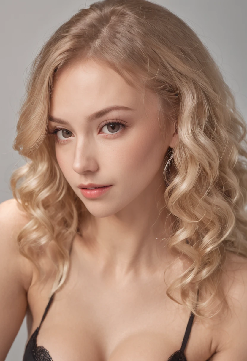 Sexy woman, 20 years old, Slim, sport, shiny tanned skin, cleavage breasts, Narrow waist, curly blond hair, Red Lingeri, Realistic, Photography, realisitic, Natural, gym