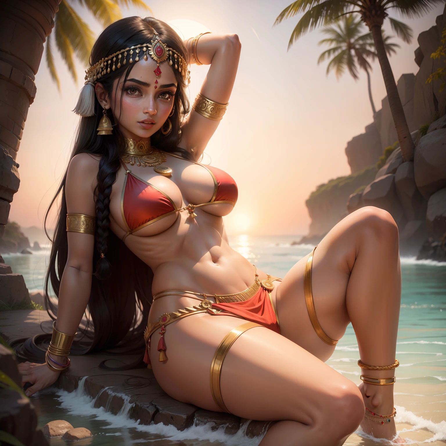 Indian godess in bikini
