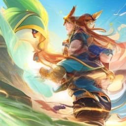 a close up of a cartoon character with a bird in the background, qiyana, freya, mobile legends, extremely detailed artgerm, style artgerm, valentina remenar, artgerm lau, wild rift, artgerm style, official splash art, mana art, zenra taliyah, ! dream artgerm, astri lohne