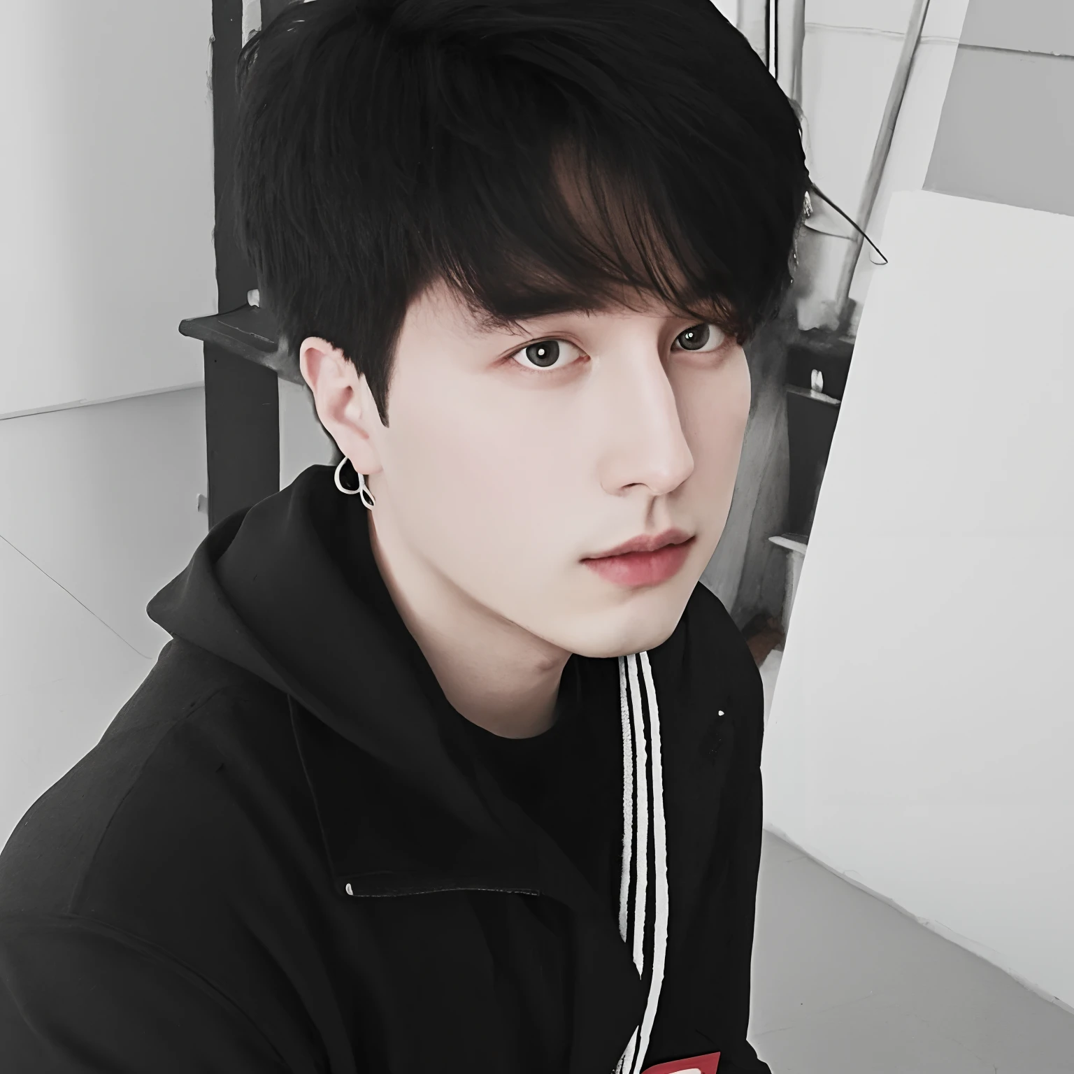 1man, a 25-year-old muscular man, wears a black suit, bodice, soft lighting, masterpiece, best quality, 8k ultra high definition, DSLR camera, film grain, Midjourney and greg rutkowski's Fujifilm XT3 realistic drawing art